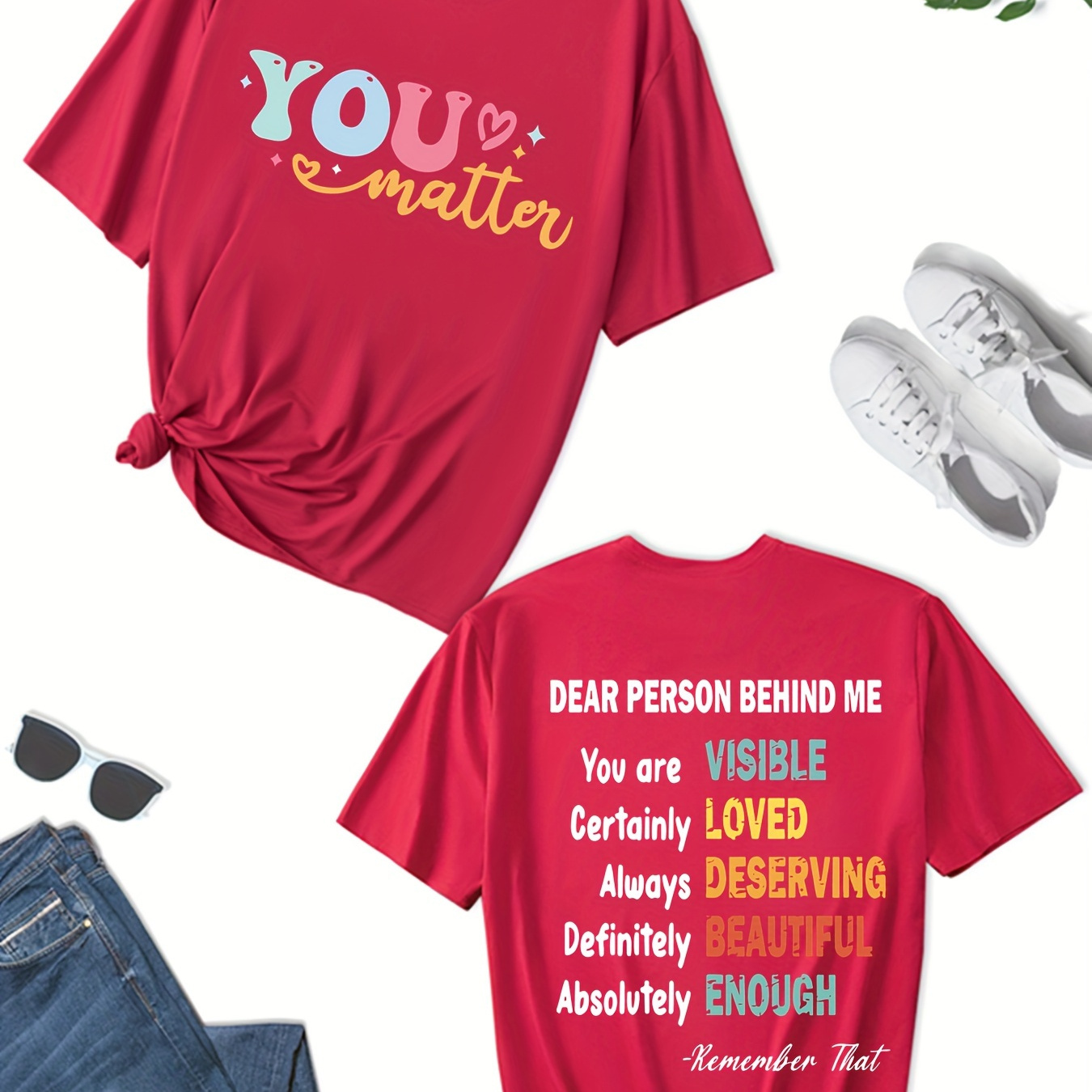 Plus Size You Letter Print T-shirt, Casual Crew Neck Short Sleeve T-shirt, Women's Plus Size clothing
Plus Size You Letter Print T-shirt, Casual Crew Neck Short Sleeve T-shirt, Women's Plus Size clothing