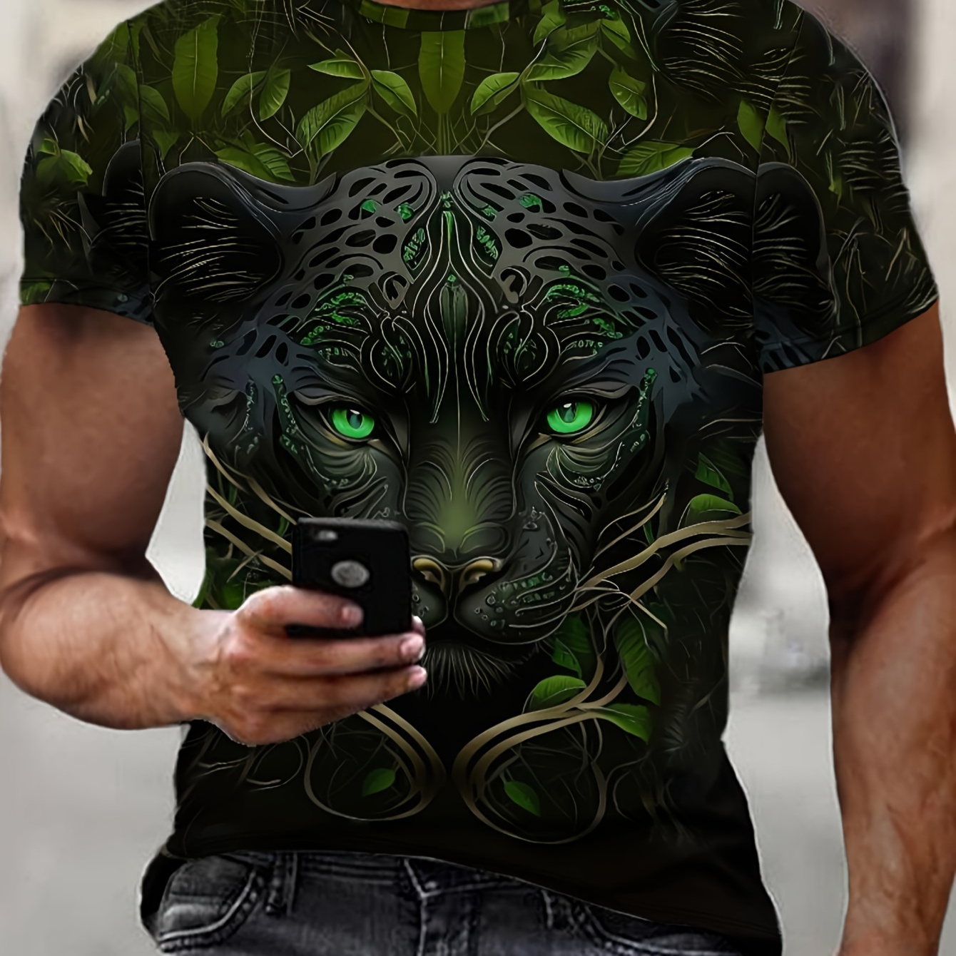 Men's Short Sleeve T-shirt 3d Printed Leopard Head Hd Pattern Casual Short Sleeve Summer Outdoor Clothing Short Sleeve Pullover Top (middle East)
Men's Short Sleeve T-shirt 3d Printed Leopard Head Hd Pattern Casual Short Sleeve Summer Outdoor Clothing Short Sleeve Pullover Top (middle East)