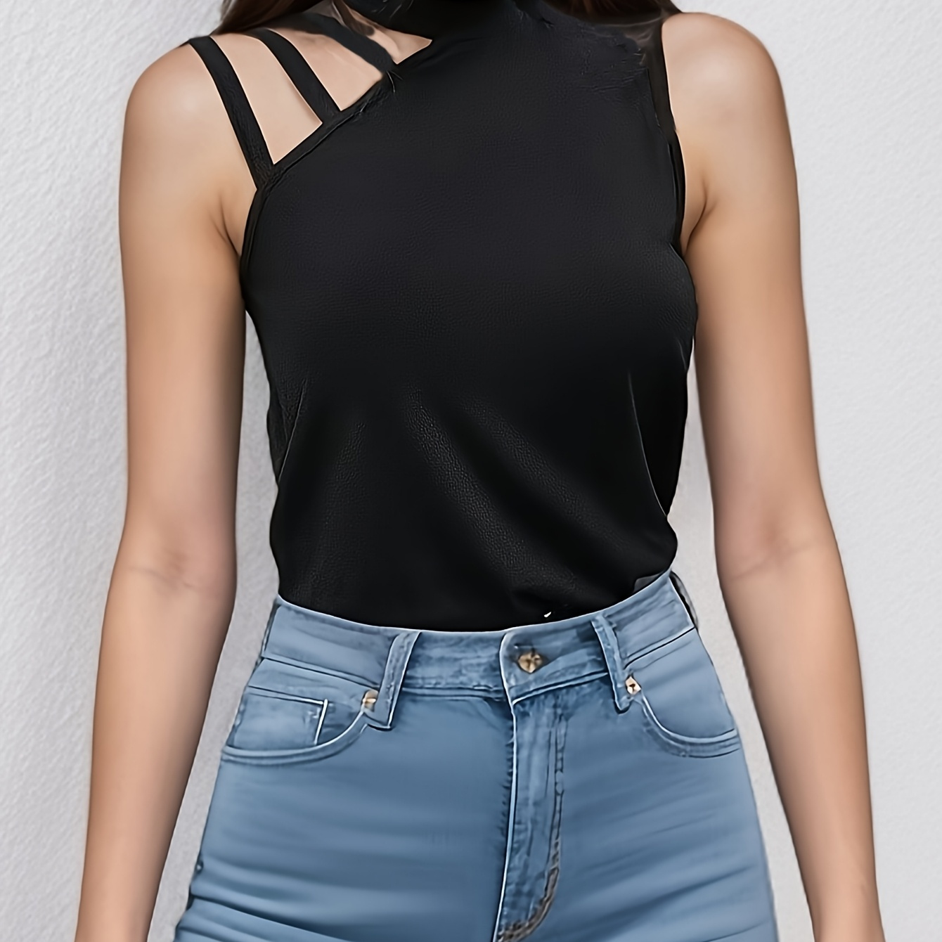 Elegant Women' Color Halter Neck Tank Top - Stretchy Polyester & Spandex , Machine Washable - Summer
Elegant Women' Color Halter Neck Tank Top - Stretchy Polyester & Spandex , Machine Washable - Summer