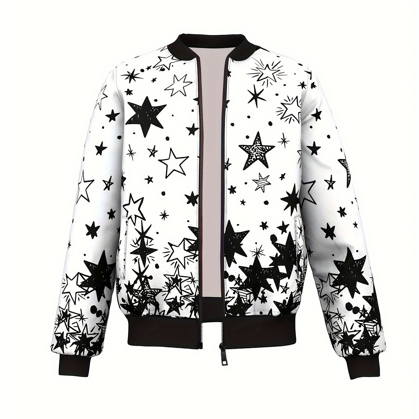 Men's Sporty Print Jacket - Polyester, Zip-up Baseball Collar With Pockets, Machine Washable - Spring/fall
Men's Sporty Print Jacket - Polyester, Zip-up Baseball Collar With Pockets, Machine Washable - Spring/fall