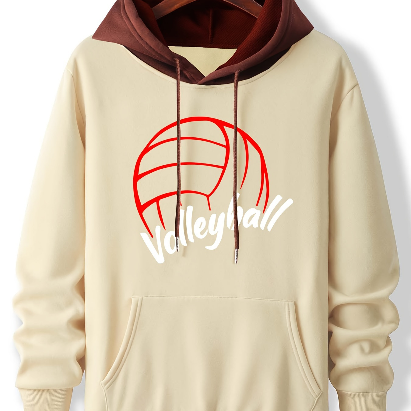 Men's Casual Volleyball Print Hoodie - Long Sleeve, Polyester , Machine Washable - Fall & Winter
Men's Casual Volleyball Print Hoodie - Long Sleeve, Polyester , Machine Washable - Fall & Winter