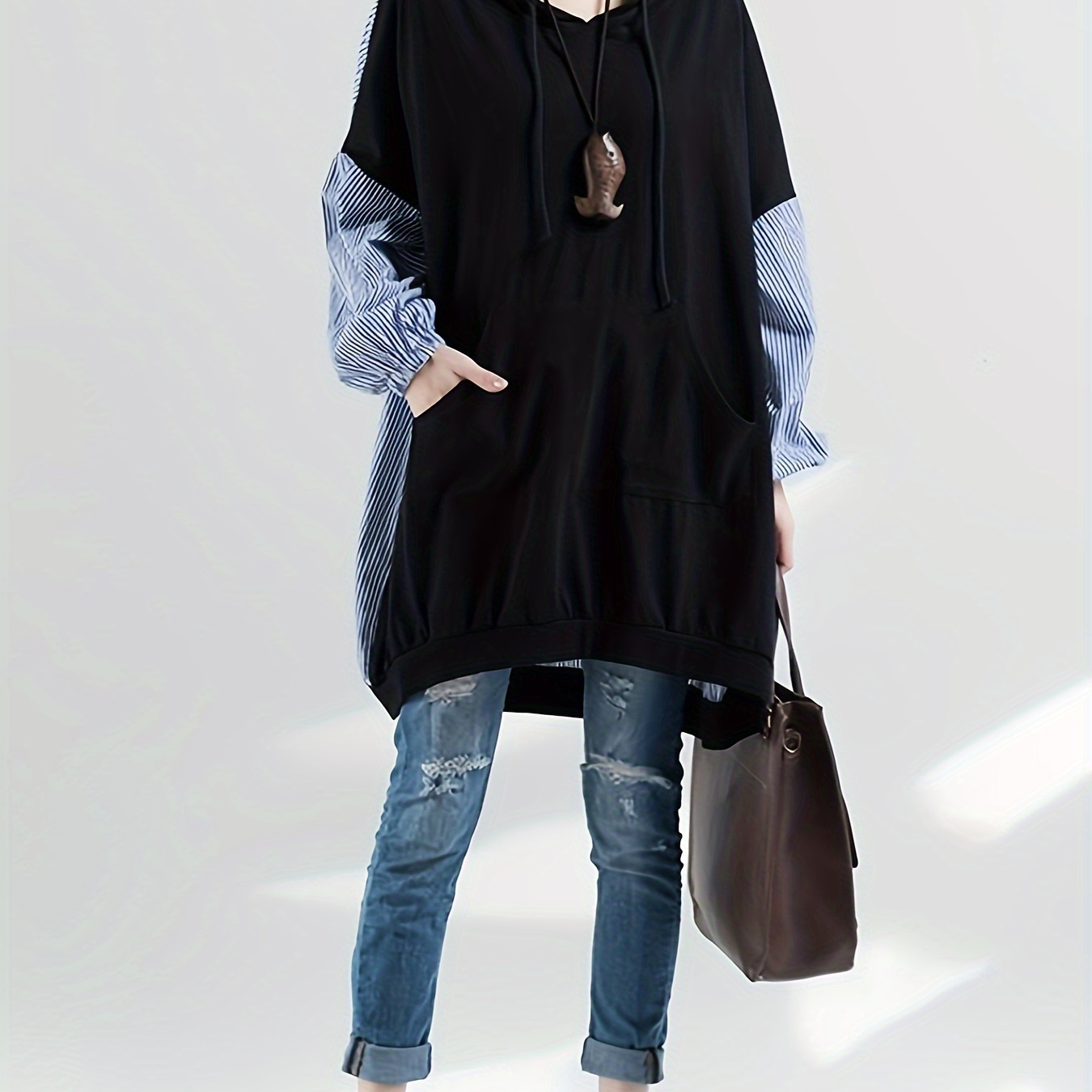 Print Longline Loose Hoodie, Casual Long Sleeve Kangaroo Pocket Drop Shoulder Drawstring Hoodie, Women's Clothing
Print Longline Loose Hoodie, Casual Long Sleeve Kangaroo Pocket Drop Shoulder Drawstring Hoodie, Women's Clothing
