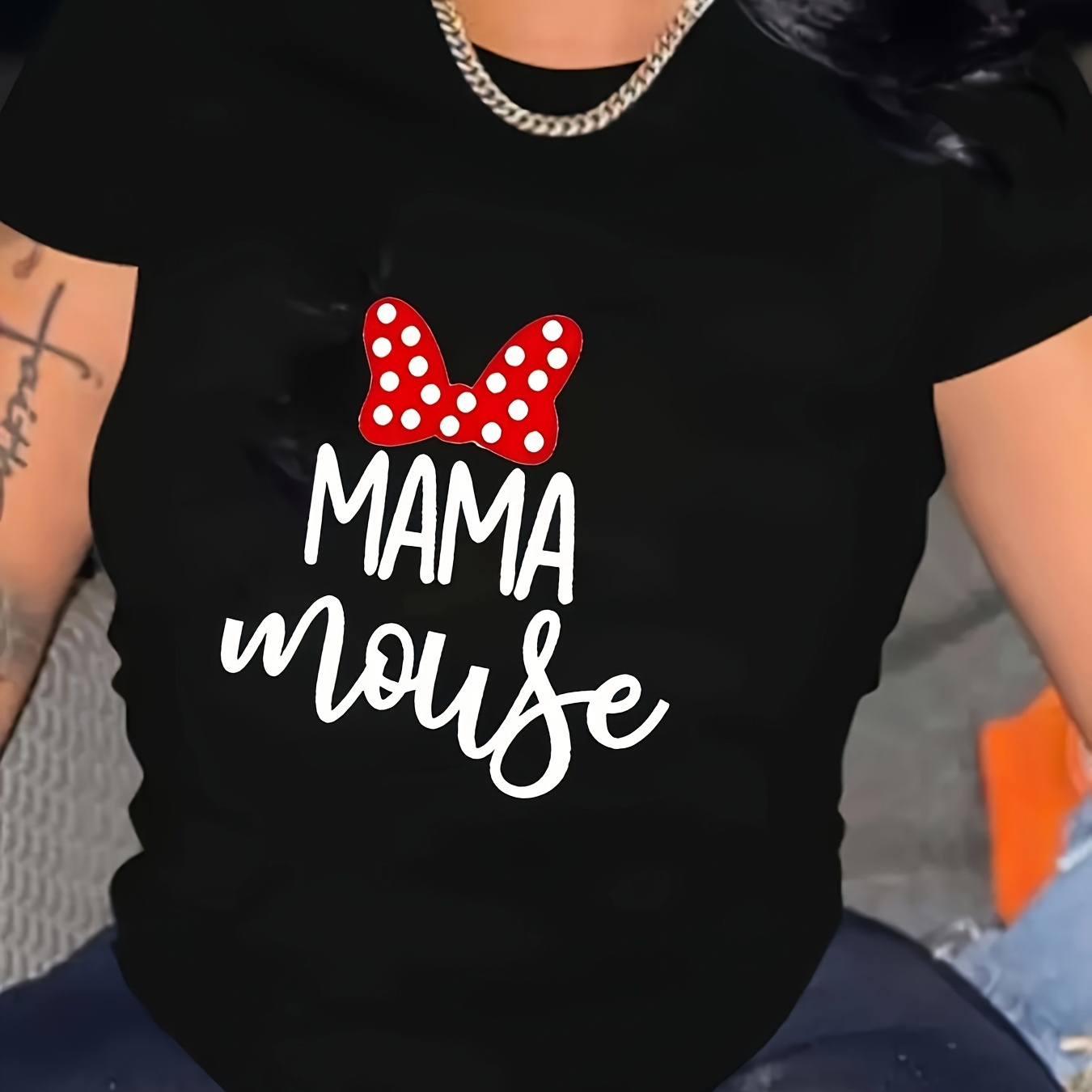 Plus Size Letter Print T-shirt, Casual Crew Neck Short Sleeve Top For Spring & Summer, Women's Plus Size Clothing
Plus Size Letter Print T-shirt, Casual Crew Neck Short Sleeve Top For Spring & Summer, Women's Plus Size Clothing