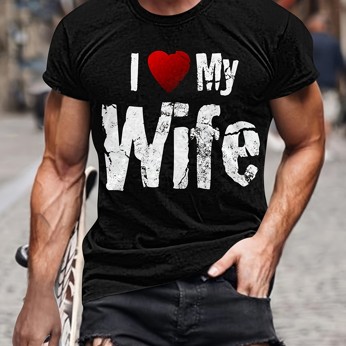 Plus Size Men's "i Love My Wife" Graphic Print T-shirt For Summer, Casual Fashion Short Sleeve Tees
Plus Size Men's "i Love My Wife" Graphic Print T-shirt For Summer, Casual Fashion Short Sleeve Tees