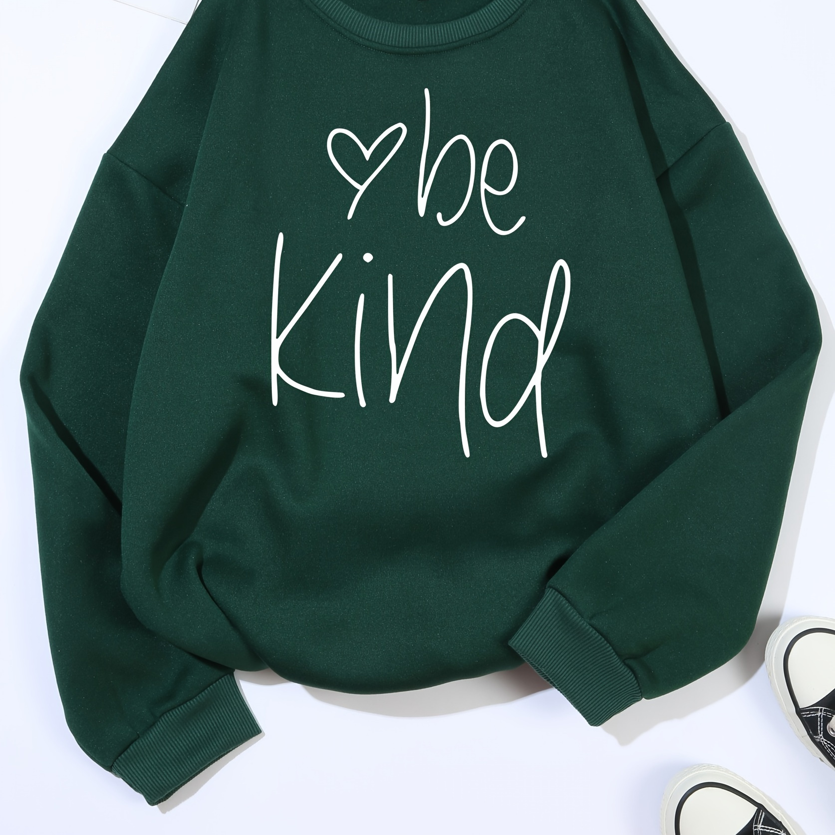 Plus Size Casual Sweatshirt, Women's Plus Simple Slogan Print Long Sleeve Round Neck Sweatshirt
Plus Size Casual Sweatshirt, Women's Plus Simple Slogan Print Long Sleeve Round Neck Sweatshirt