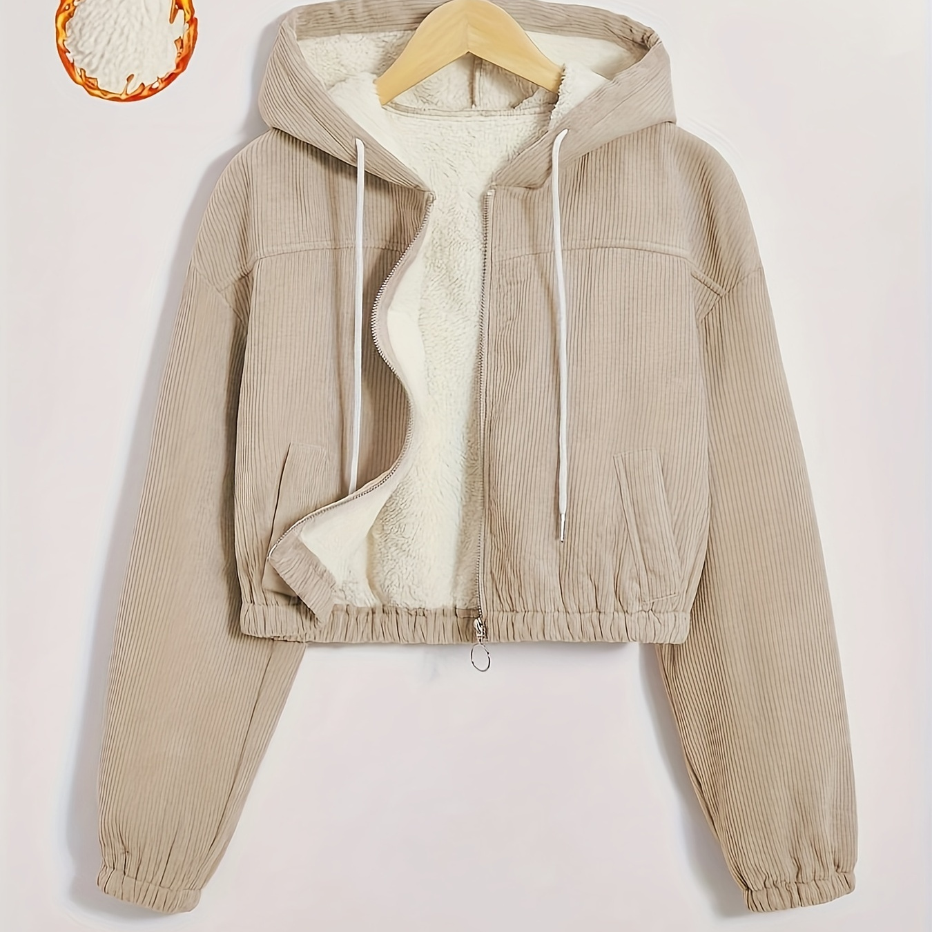 Elegant Solid Color Hooded Jacket For Women - 100% Polyester, Zipper Detail, Woven Casual Fall/winter Coat
Elegant Solid Color Hooded Jacket For Women - 100% Polyester, Zipper Detail, Woven Casual Fall/winter Coat