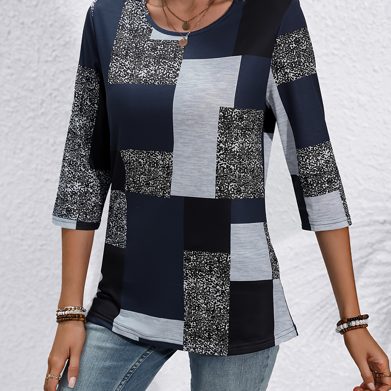 Color Block Crew Neck T-shirt, Casual Long Sleeve T-shirt For Spring & Fall, Women's Clothing
Color Block Crew Neck T-shirt, Casual Long Sleeve T-shirt For Spring & Fall, Women's Clothing