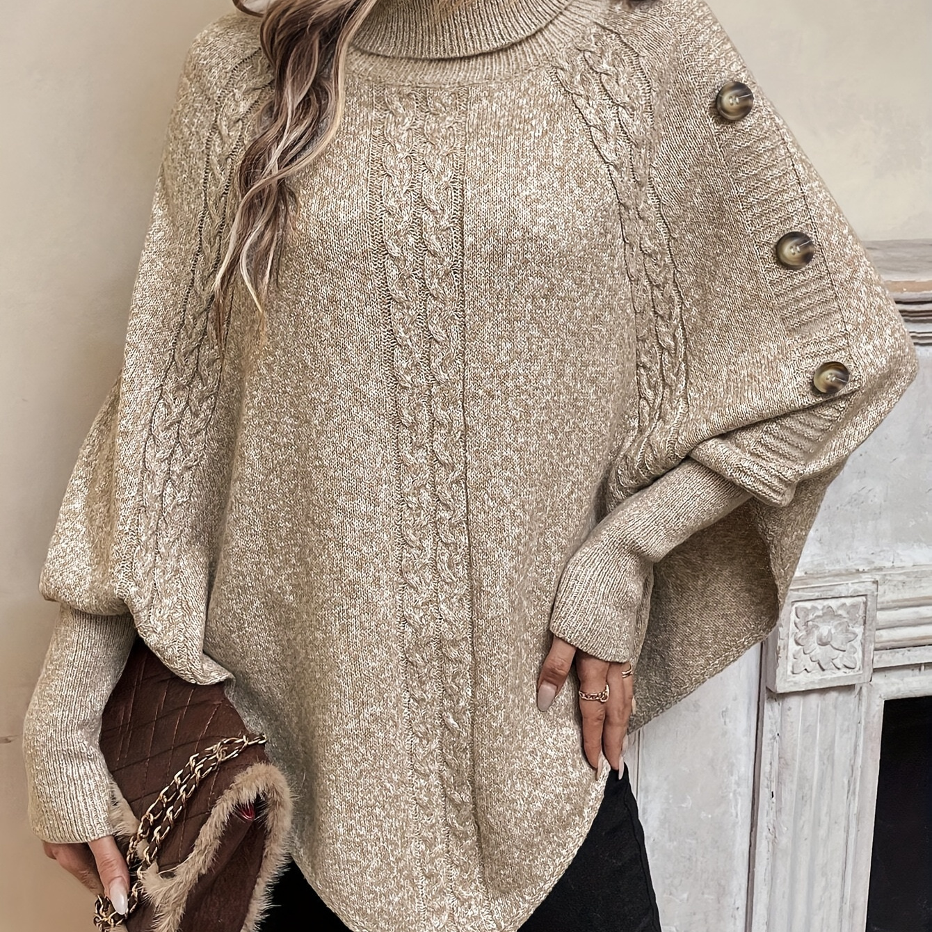 Women's Casual High-neck Pullover Sweater With Side Button , Long Sleeve, Knit Fabric, Solid Color, Polyester, Autumn/winter Collection
Women's Casual High-neck Pullover Sweater With Side Button , Long Sleeve, Knit Fabric, Solid Color, Polyester, Autumn/winter Collection