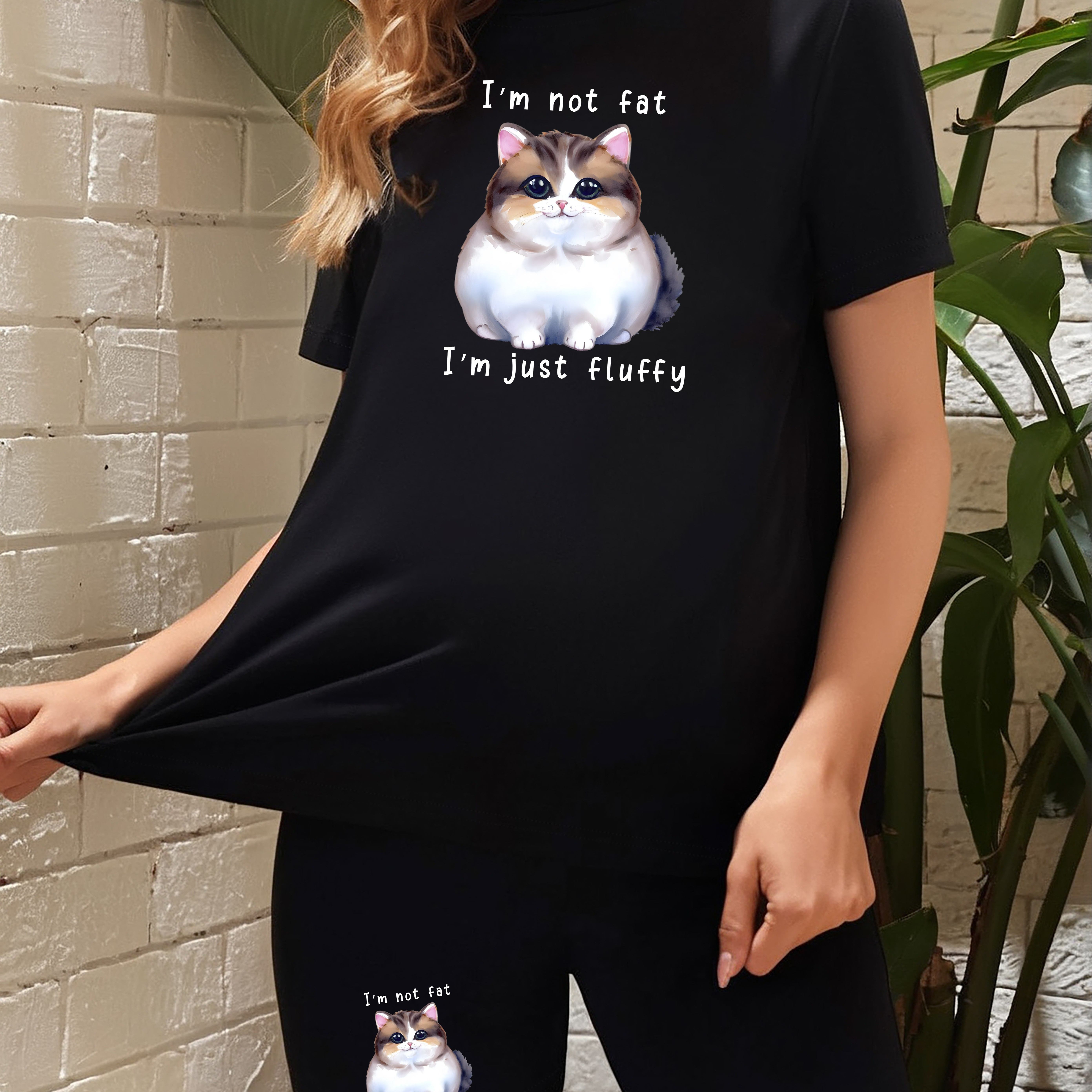 Cute Cat & Letter Print Two-piece Set, Casual Short Sleeve T-shirt & Biker Shorts Outfits, Women's Clothing
Cute Cat & Letter Print Two-piece Set, Casual Short Sleeve T-shirt & Biker Shorts Outfits, Women's Clothing