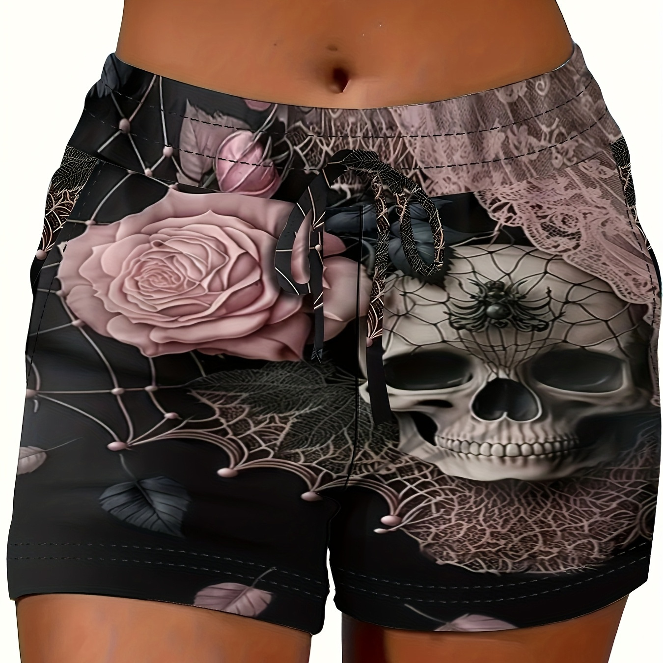 Women's Casual High Stretch Polyester Shorts, Print, With Drawstring, Summer Knit Fabric, Regular Fit, With 95% Polyester 5% Spandex
Women's Casual High Stretch Polyester Shorts, Print, With Drawstring, Summer Knit Fabric, Regular Fit, With 95% Polyester 5% Spandex