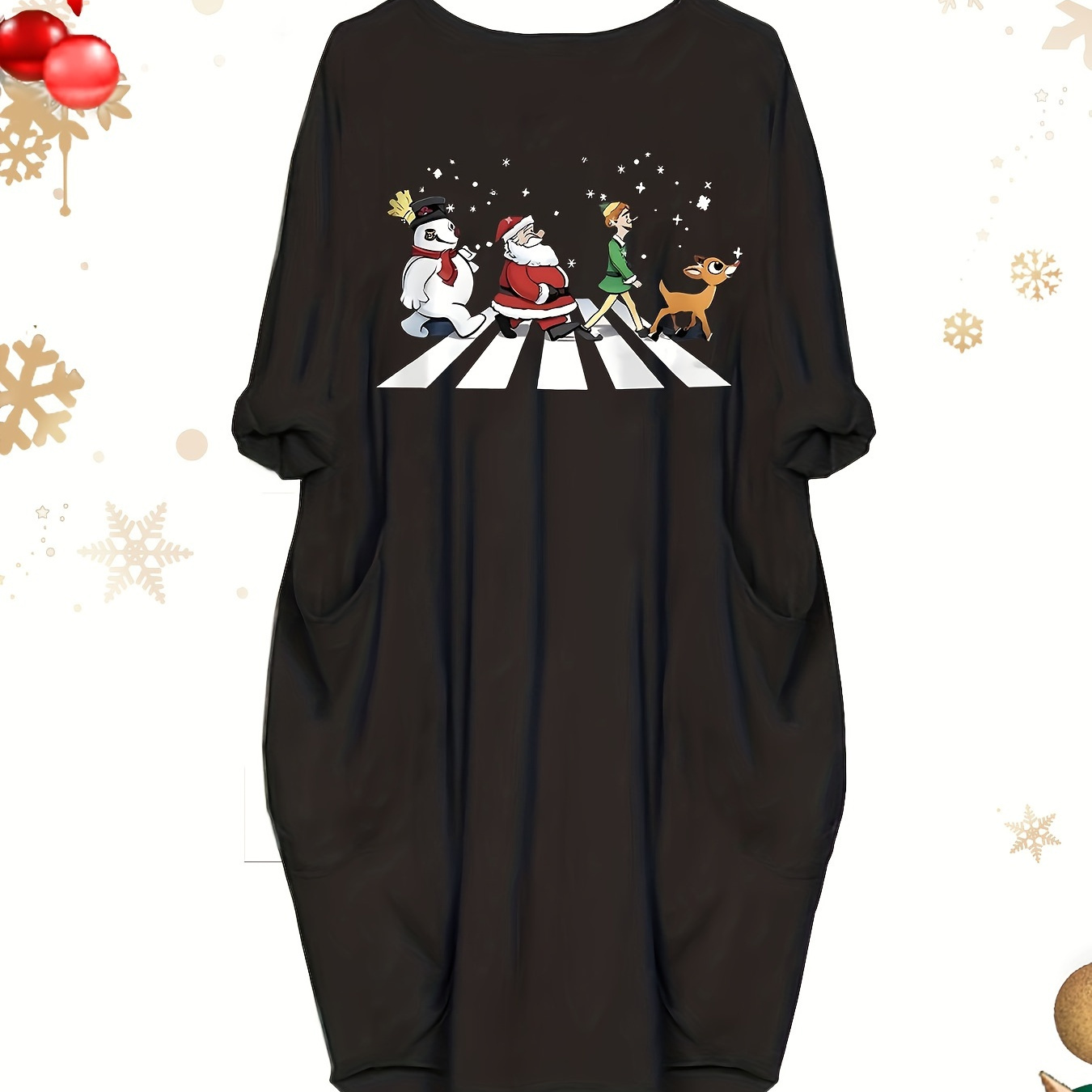 Women's Plus Size Christmas Dress - Casual Crew Neck With Print, Pockets & Loose Fit, Machine Washable - Sizes 1xl To 5xl
Women's Plus Size Christmas Dress - Casual Crew Neck With Print, Pockets & Loose Fit, Machine Washable - Sizes 1xl To 5xl