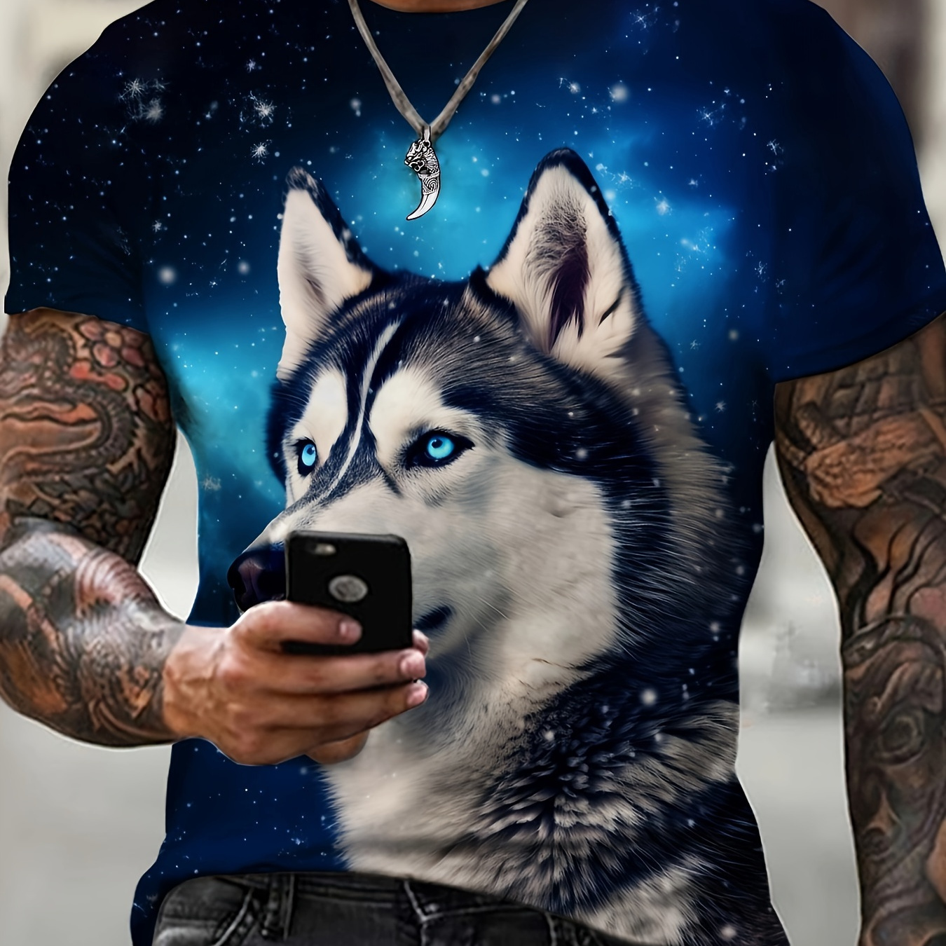 Plus Size Men's Wolf Graphic Print T-shirt For Summer, Fashion Casual Short Sleeve Tees
Plus Size Men's Wolf Graphic Print T-shirt For Summer, Fashion Casual Short Sleeve Tees