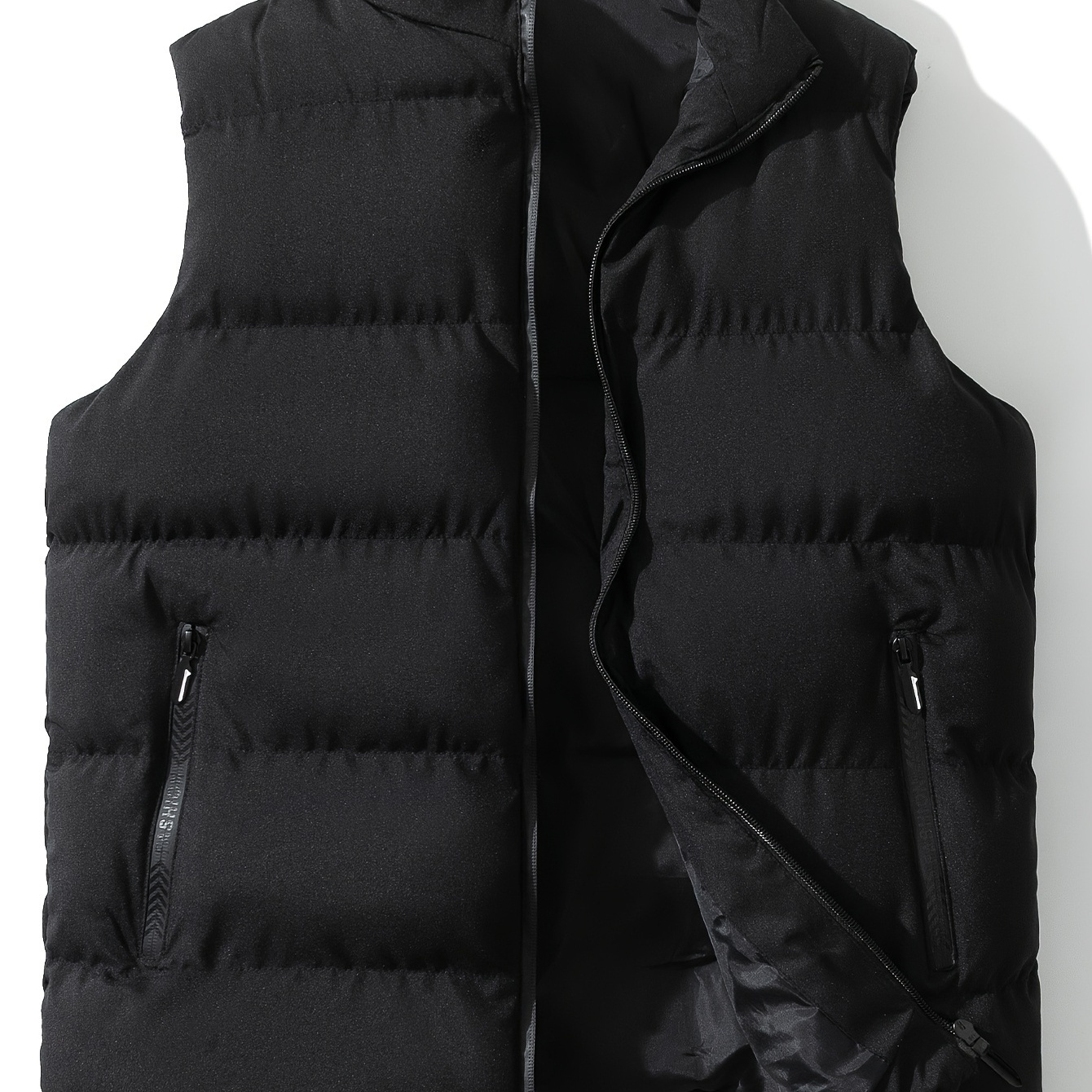 Men' Sleeveless Jacket With Zipper Pockets, Casual Zip Up Stand Collar Vest For Outdoor Activities
Men' Sleeveless Jacket With Zipper Pockets, Casual Zip Up Stand Collar Vest For Outdoor Activities