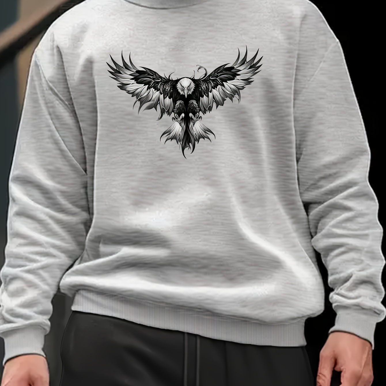 Men's Casual Eagle Neck Sweatshirt - Soft Polyester, Long Sleeve, Pullover With , Machine Washable
Men's Casual Eagle Neck Sweatshirt - Soft Polyester, Long Sleeve, Pullover With , Machine Washable