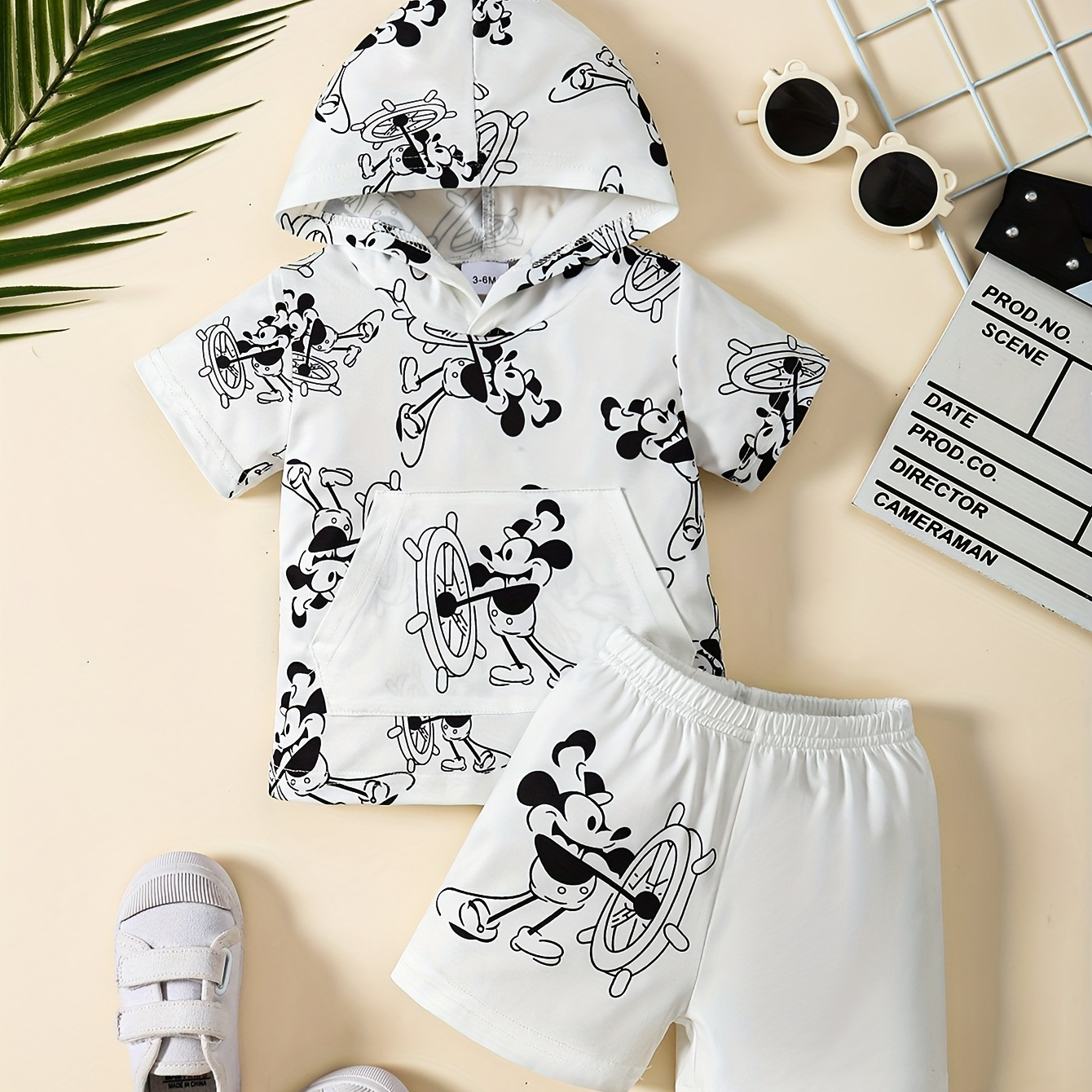 2-piece Toddler Girls Boys Outfit Set, Cartoon Mouse Print Short Sleeve Hoodie And Casual Shorts, Cute Baby Summer Clothing Set
2-piece Toddler Girls Boys Outfit Set, Cartoon Mouse Print Short Sleeve Hoodie And Casual Shorts, Cute Baby Summer Clothing Set