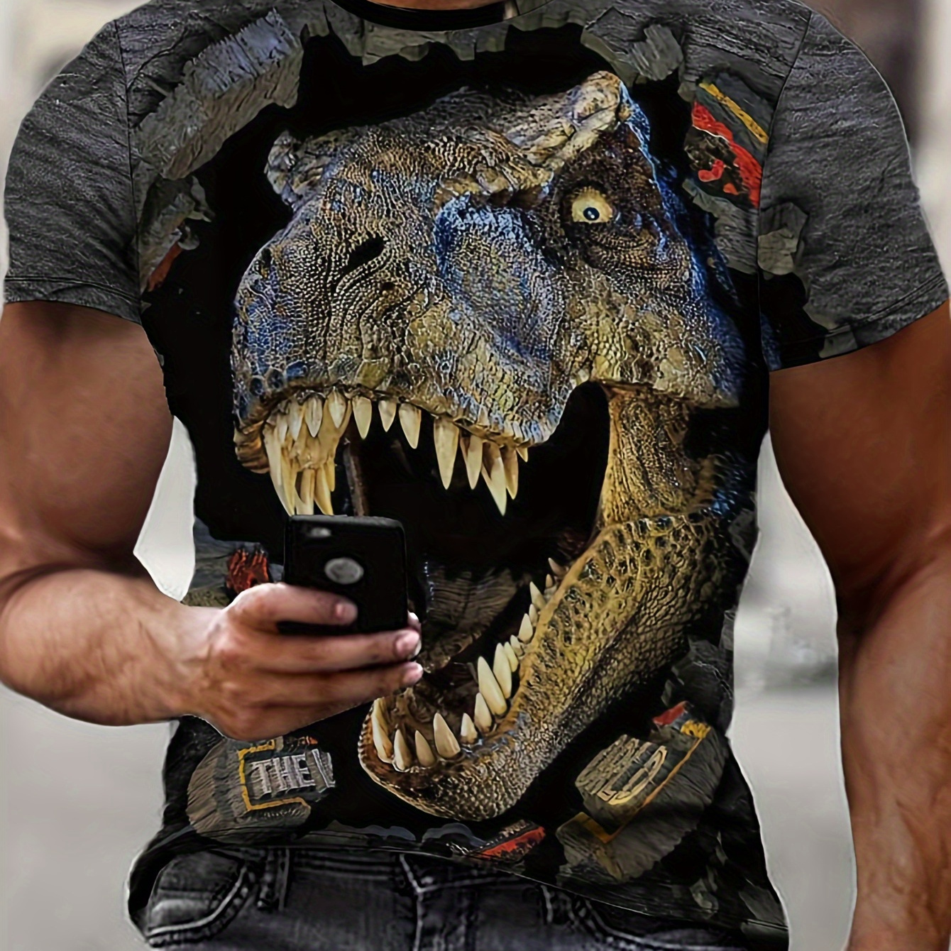 Men's Dinosaur T-shirt, Casual Short Sleeve Crew Neck Tee, Men's Clothing For Summer Outdoor
Men's Dinosaur T-shirt, Casual Short Sleeve Crew Neck Tee, Men's Clothing For Summer Outdoor