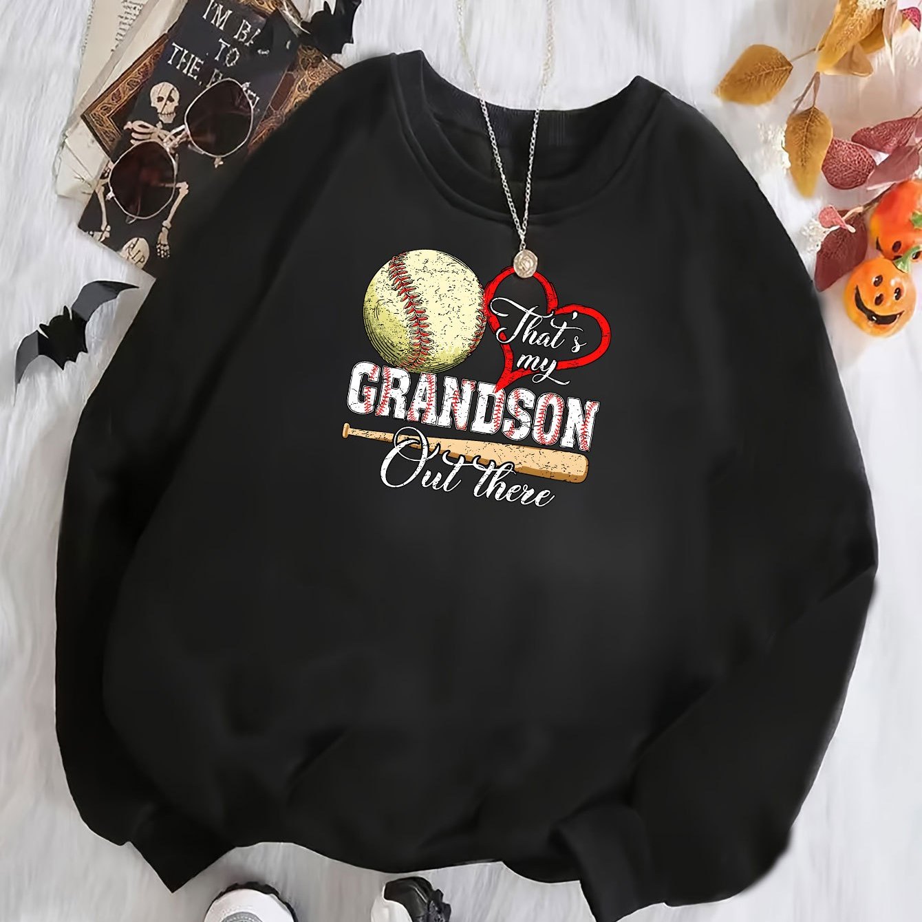 Plus Size Baseball & Letter Print Sweatshirt, Casual Long Sleeve Crew Neck Pullover Sweatshirt For Spring & Fall, Women's Plus Size Clothing
Plus Size Baseball & Letter Print Sweatshirt, Casual Long Sleeve Crew Neck Pullover Sweatshirt For Spring & Fall, Women's Plus Size Clothing