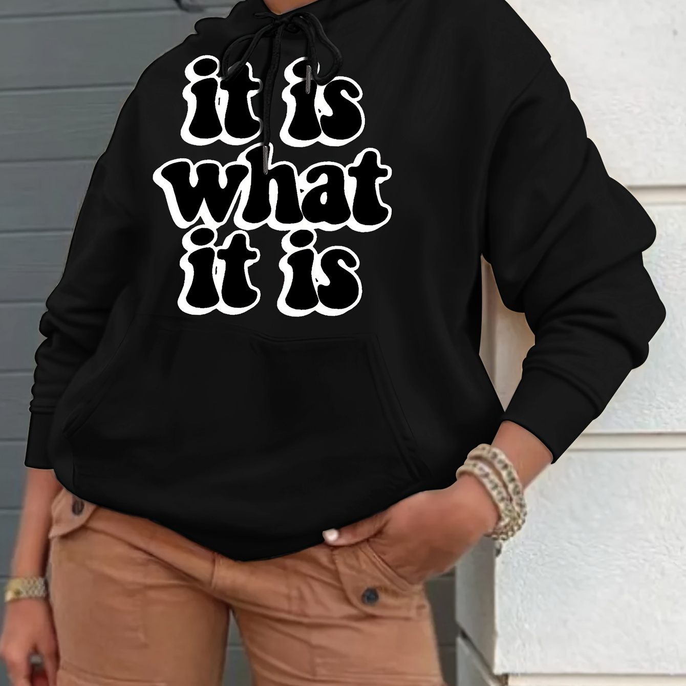 Letter Print Hoodie, Drawstring Casual Hooded Sweatshirt For Fall & Spring, Women's Clothing
Letter Print Hoodie, Drawstring Casual Hooded Sweatshirt For Fall & Spring, Women's Clothing