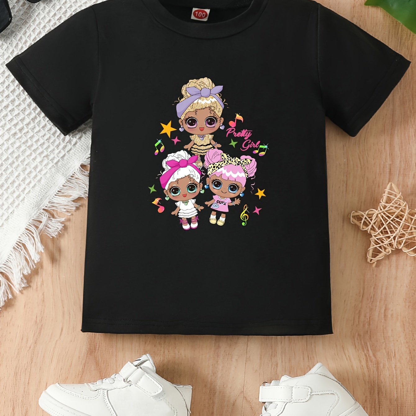 Cartoon Star Girl Print Short Sleeve T-shirt Toddler Girls Versatile Tees Summer Clothes
Cartoon Star Girl Print Short Sleeve T-shirt Toddler Girls Versatile Tees Summer Clothes