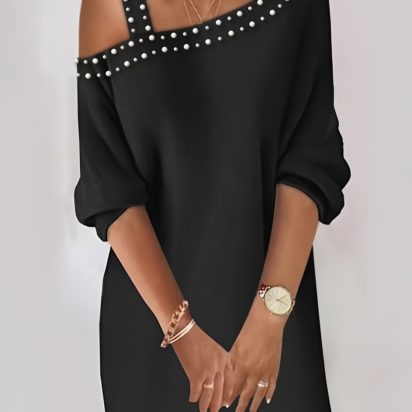 Chic One-shoulder Beaded Detail Dress - Casual Polyester , Machine Washable - All , Style, All//all
Chic One-shoulder Beaded Detail Dress - Casual Polyester , Machine Washable - All , Style, All//all