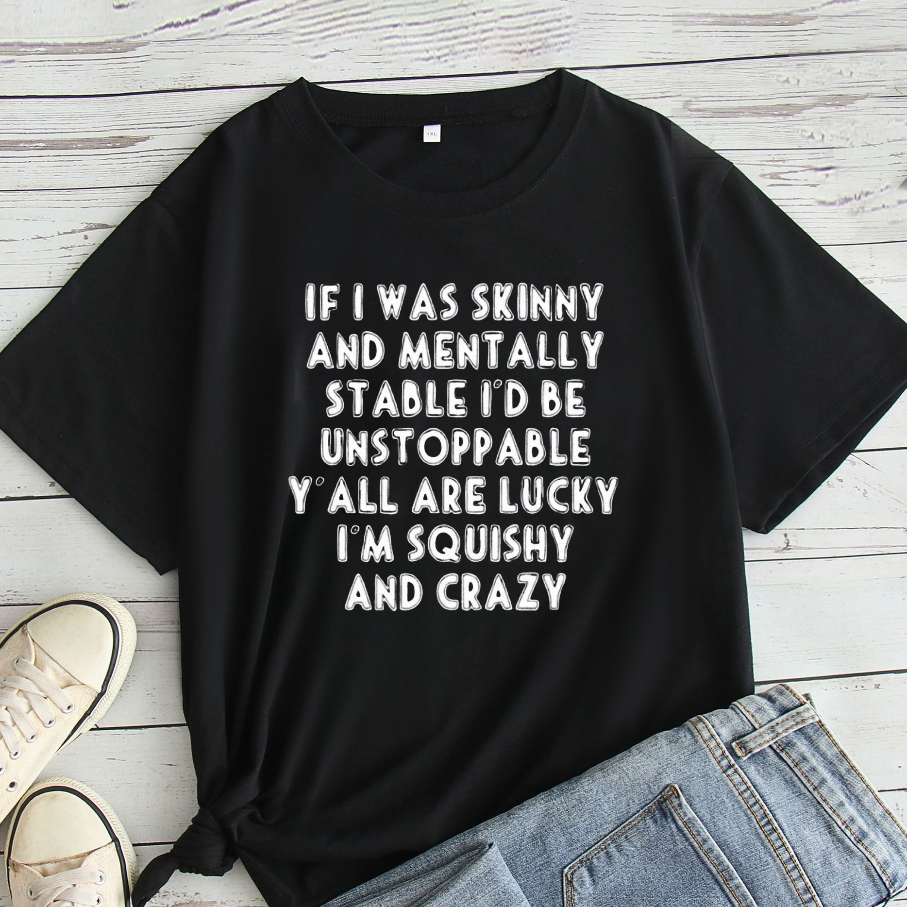 Plus Size Letter Print T-shirt, Casual Short Sleeve Crew Neck Top For , Women's Plus Size Clothing
Plus Size Letter Print T-shirt, Casual Short Sleeve Crew Neck Top For , Women's Plus Size Clothing