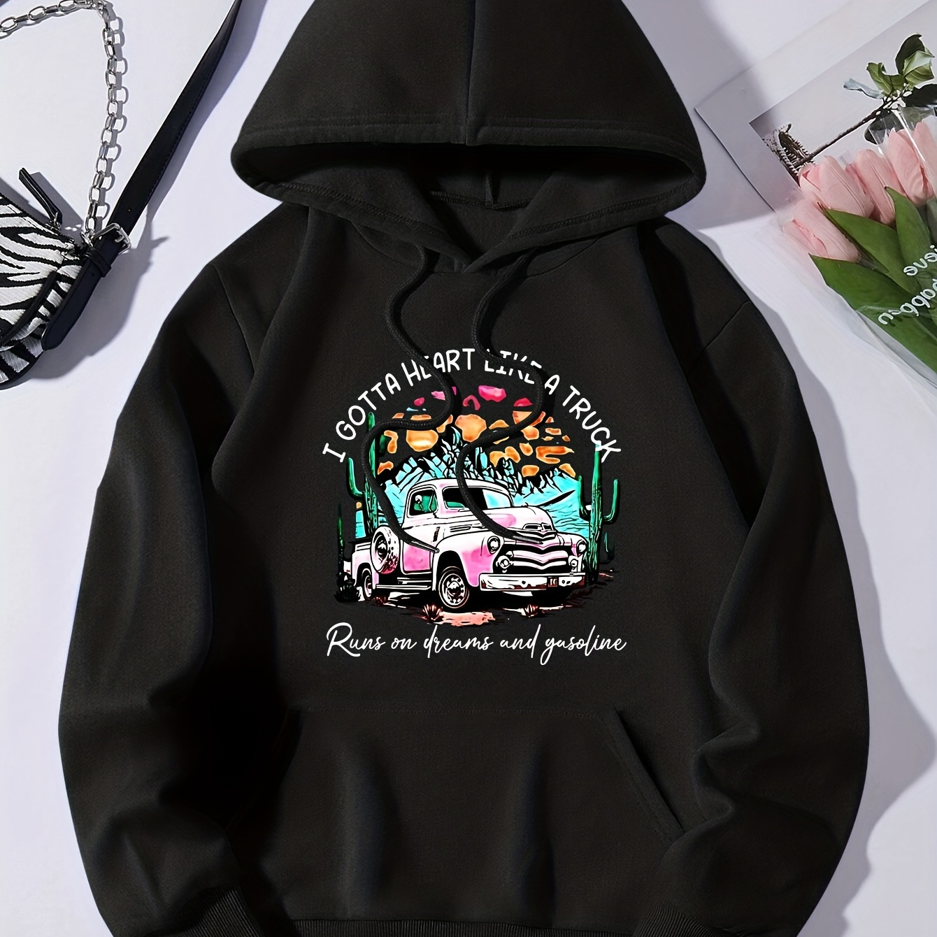 Truck Heart Print Hoodie, Casual Pocket Long Sleeve Drawstring Hoodies Sweatshirt, Women's Clothing
Truck Heart Print Hoodie, Casual Pocket Long Sleeve Drawstring Hoodies Sweatshirt, Women's Clothing
