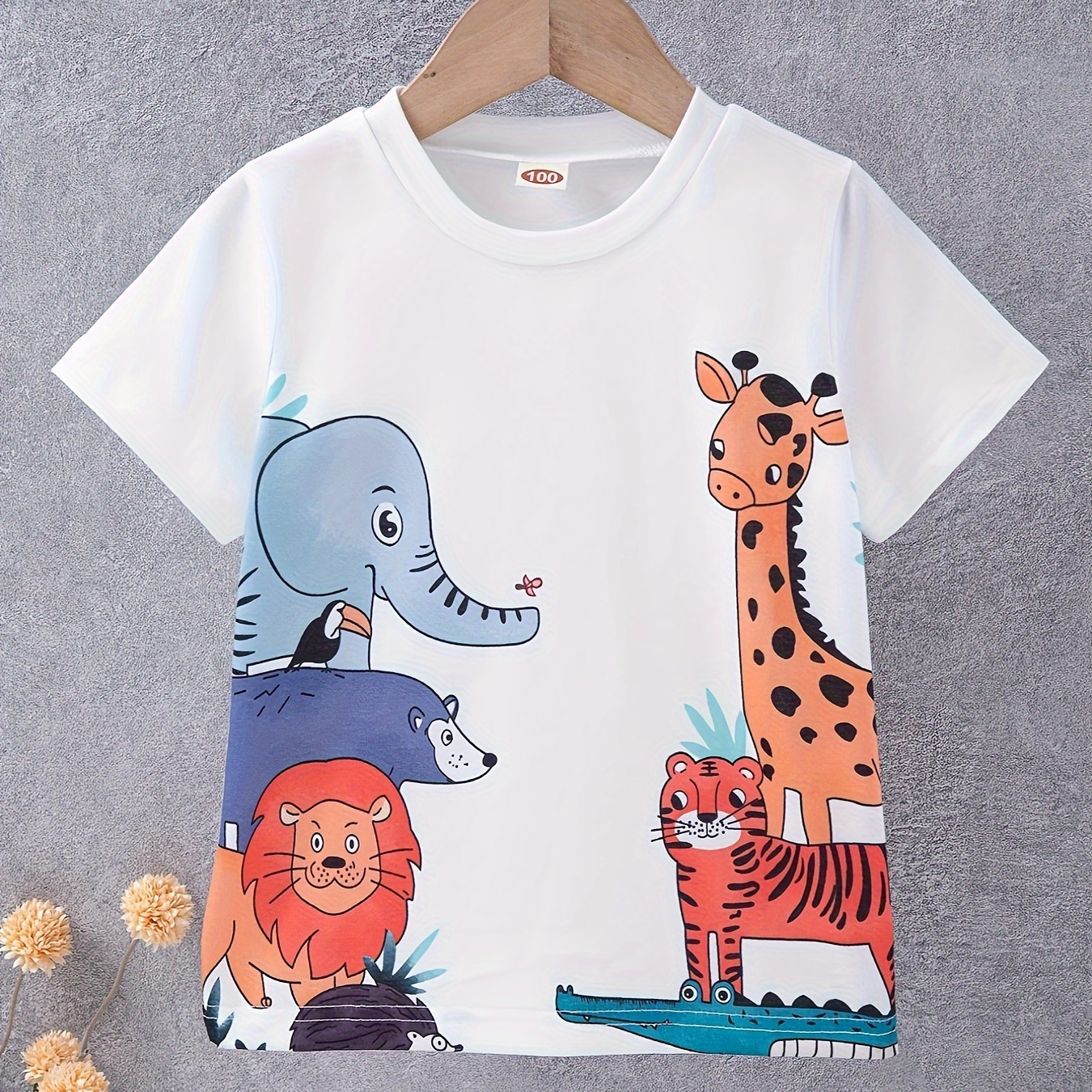 Boys Cartoon Animal Pattern Cute T-shirt, Children's Casual Short Sleeve Comfy Summer Top
Boys Cartoon Animal Pattern Cute T-shirt, Children's Casual Short Sleeve Comfy Summer Top