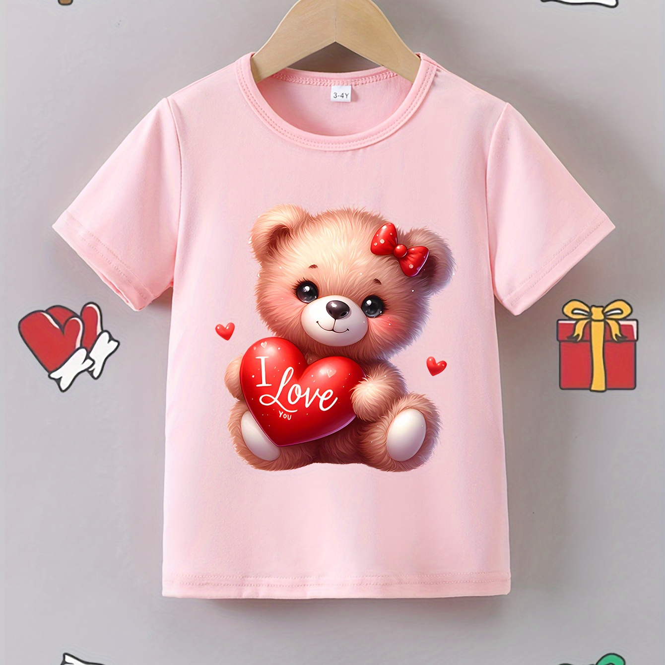 Girls' Summer Short Sleeve "cartoon " Print T-shirt, Christmas Casual Round Neck, Polyester Knit Top, Regular Fit, Comfortable Stretch Fabric, Kids Fashion Tee
Girls' Summer Short Sleeve "cartoon " Print T-shirt, Christmas Casual Round Neck, Polyester Knit Top, Regular Fit, Comfortable Stretch Fabric, Kids Fashion Tee