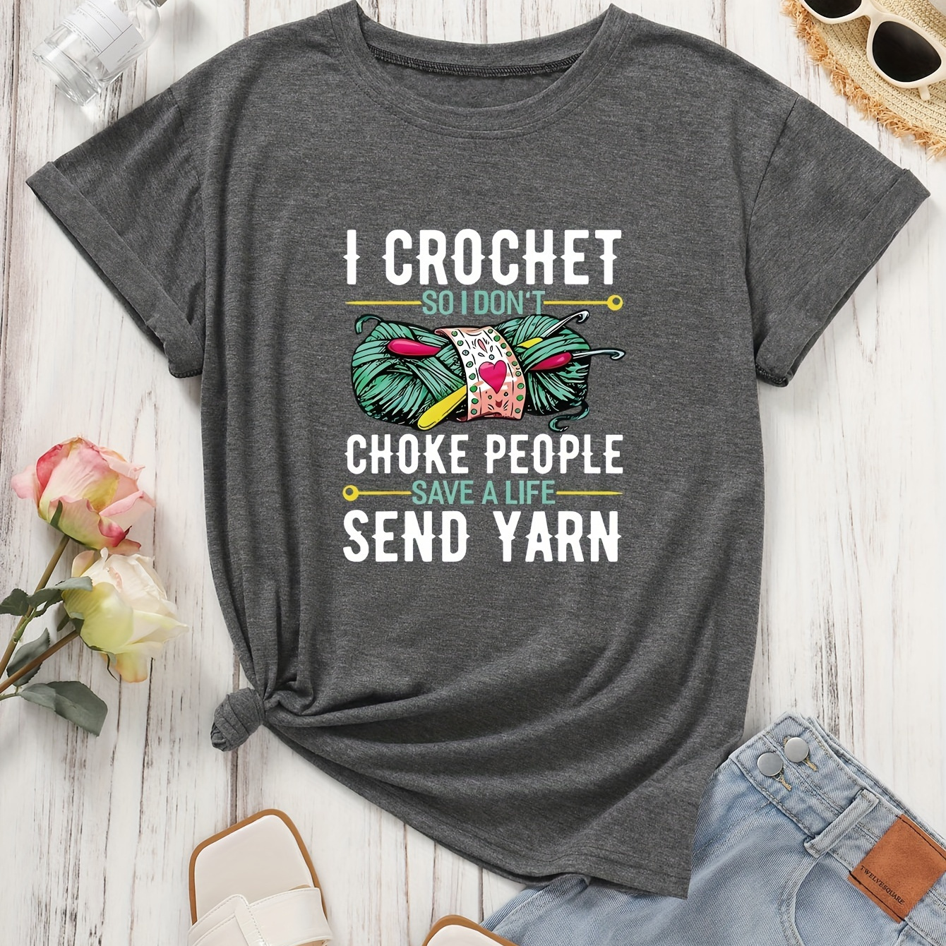 Graphic Printed Round Neck T-shirt With Letter Patterns, A Cute And Casual Short-sleeved Top For Spring, Summer, And Autumn, Fashionable Women's Clothing
Graphic Printed Round Neck T-shirt With Letter Patterns, A Cute And Casual Short-sleeved Top For Spring, Summer, And Autumn, Fashionable Women's Clothing