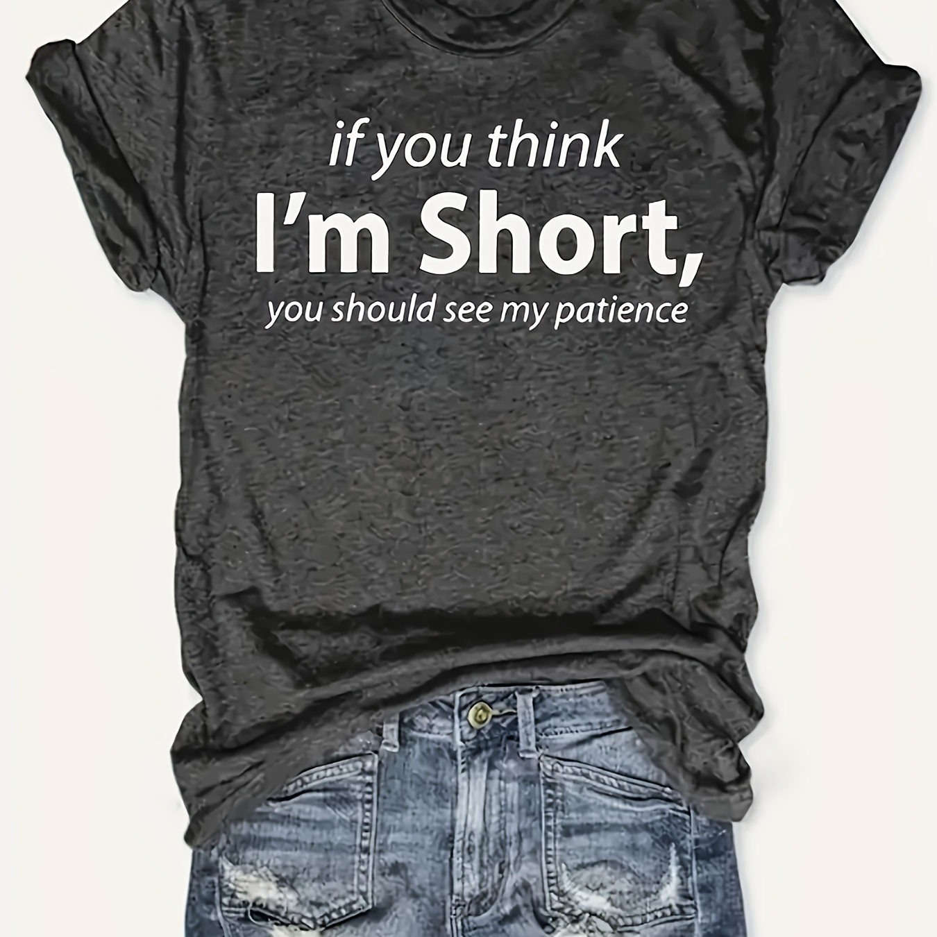 Plus Size Letter Print T-shirt, Casual Crew Neck Short Sleeve T-shirt For Spring & Summer, Women's Plus Size Clothing
Plus Size Letter Print T-shirt, Casual Crew Neck Short Sleeve T-shirt For Spring & Summer, Women's Plus Size Clothing