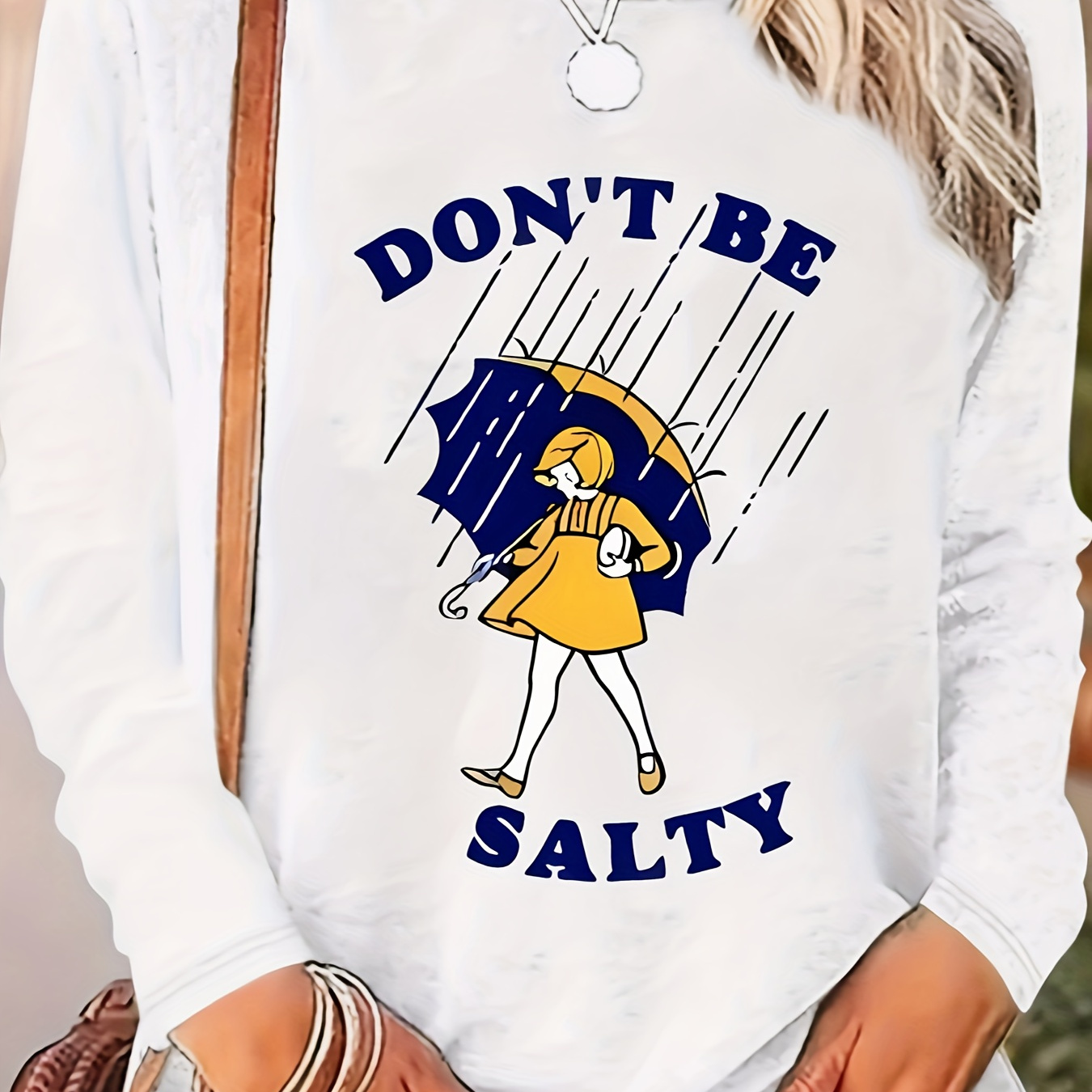 Girl Print T-shirt, Long Sleeve Crew Neck Casual Top For Spring & Fall, Women's Clothing
Girl Print T-shirt, Long Sleeve Crew Neck Casual Top For Spring & Fall, Women's Clothing