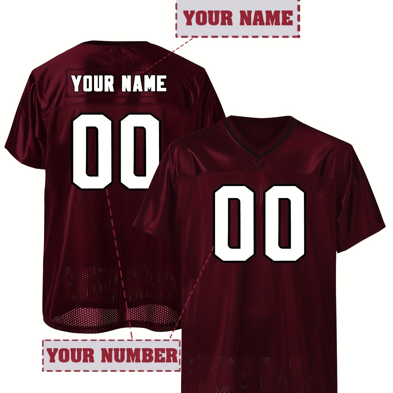 Custom Men's Football Jersey - Personalized Name & Number, Breathable V-neck, Embroidered Design For & Sports Events
Custom Men's Football Jersey - Personalized Name & Number, Breathable V-neck, Embroidered Design For & Sports Events