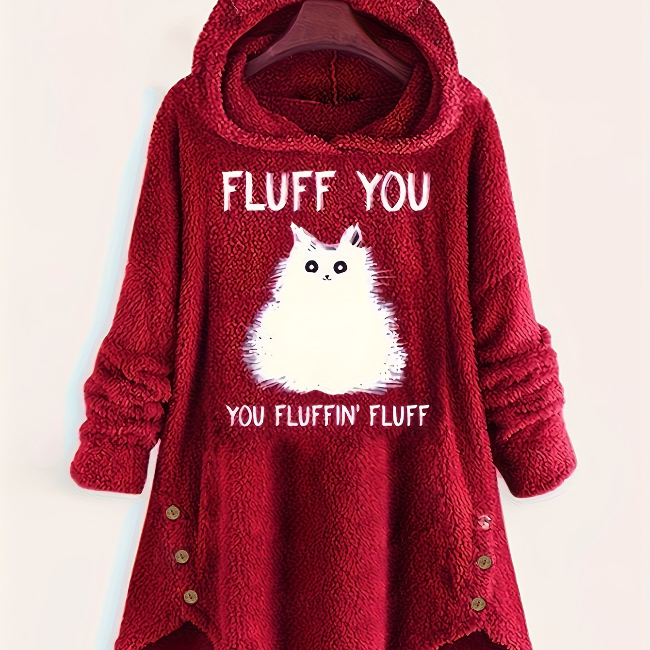 Cute Cat Print Thermal Hoodie, Casual Kangaroo Pocket Long Sleeve Hoodies Sweatshirt, Women's Clothing
Cute Cat Print Thermal Hoodie, Casual Kangaroo Pocket Long Sleeve Hoodies Sweatshirt, Women's Clothing