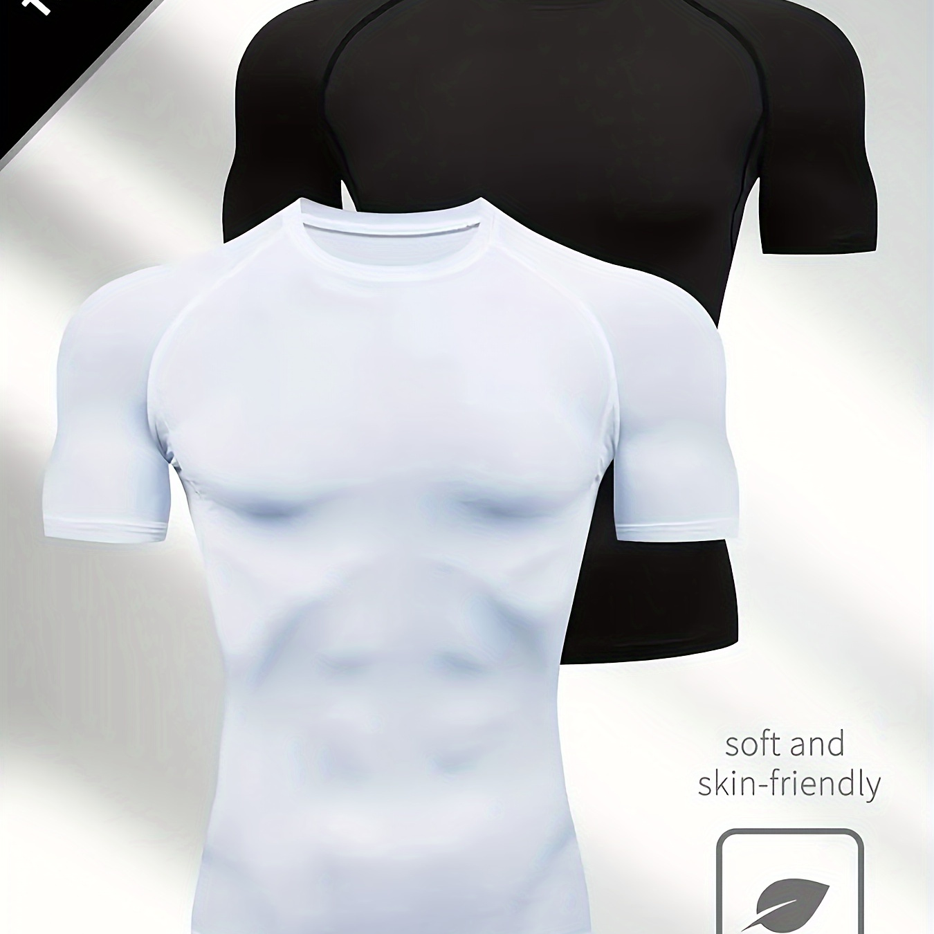 2pcs Men's Set, Polyester High Stretch Crew Neck Sports Tops, Breathable Quick-dry Knit Fabric, Solid Color With Short Sleeves For Athletic Wear
2pcs Men's Set, Polyester High Stretch Crew Neck Sports Tops, Breathable Quick-dry Knit Fabric, Solid Color With Short Sleeves For Athletic Wear