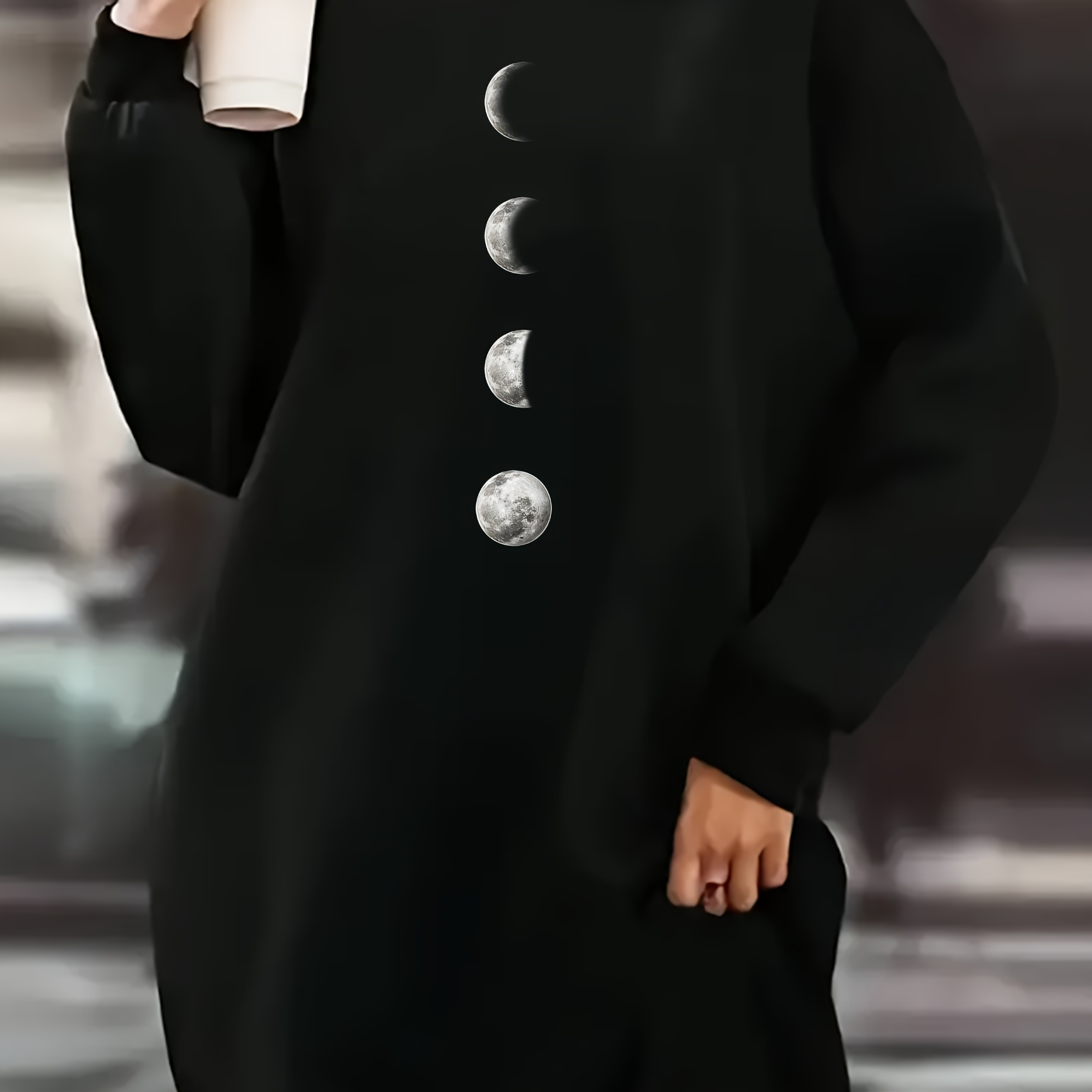 Women's Casual Midi Bodycon Dress With Crew Neck, Polyester Knit Fabric, Cartoon Moon Pattern Print, For Long Sleeve Sweater Dress
Women's Casual Midi Bodycon Dress With Crew Neck, Polyester Knit Fabric, Cartoon Moon Pattern Print, For Long Sleeve Sweater Dress