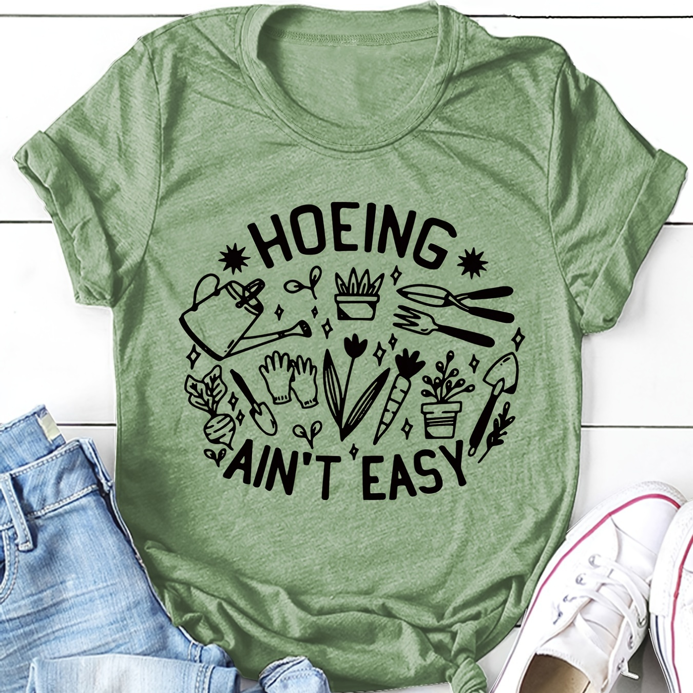 Cartoon Graphic & Letter Print Crew Neck T-shirt, Casual Short Sleeve Top For Spring & Summer, Women's Clothing
Cartoon Graphic & Letter Print Crew Neck T-shirt, Casual Short Sleeve Top For Spring & Summer, Women's Clothing