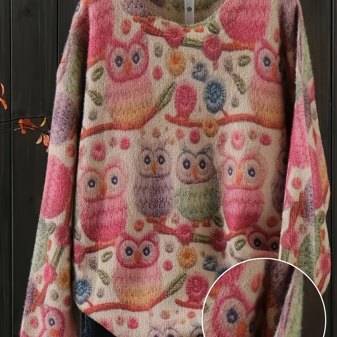 Pull Chic Grande Taille à Imprimé Chouette - Pull à Manches Longues et Col Rond pour Femme, pour & l'Hiver
Pull Chic Grande Taille à Imprimé Chouette - Pull à Manches Longues et Col Rond pour Femme, pour & l'Hiver