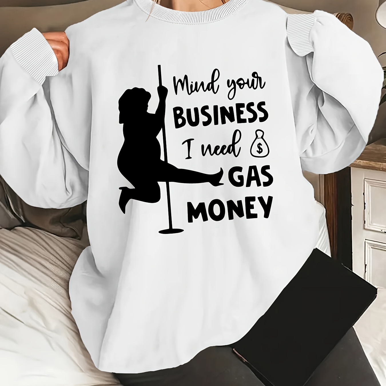Plus Size Graphic & Letter Print Sweatshirt, Casual Long Sleeve Crew Neck Sweatshirt, Women's Plus Size Clothing
Plus Size Graphic & Letter Print Sweatshirt, Casual Long Sleeve Crew Neck Sweatshirt, Women's Plus Size Clothing
