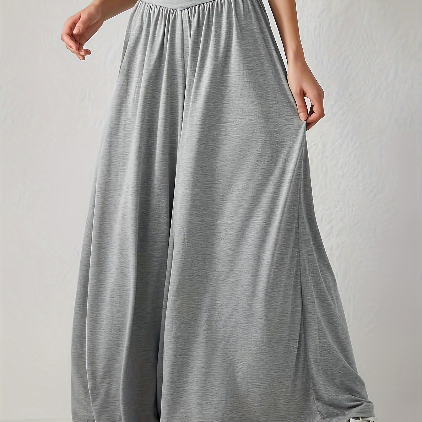 Solid Color High Waist Pants, Casual Wide Leg Pants For Spring & Summer, Women's Clothing
Solid Color High Waist Pants, Casual Wide Leg Pants For Spring & Summer, Women's Clothing