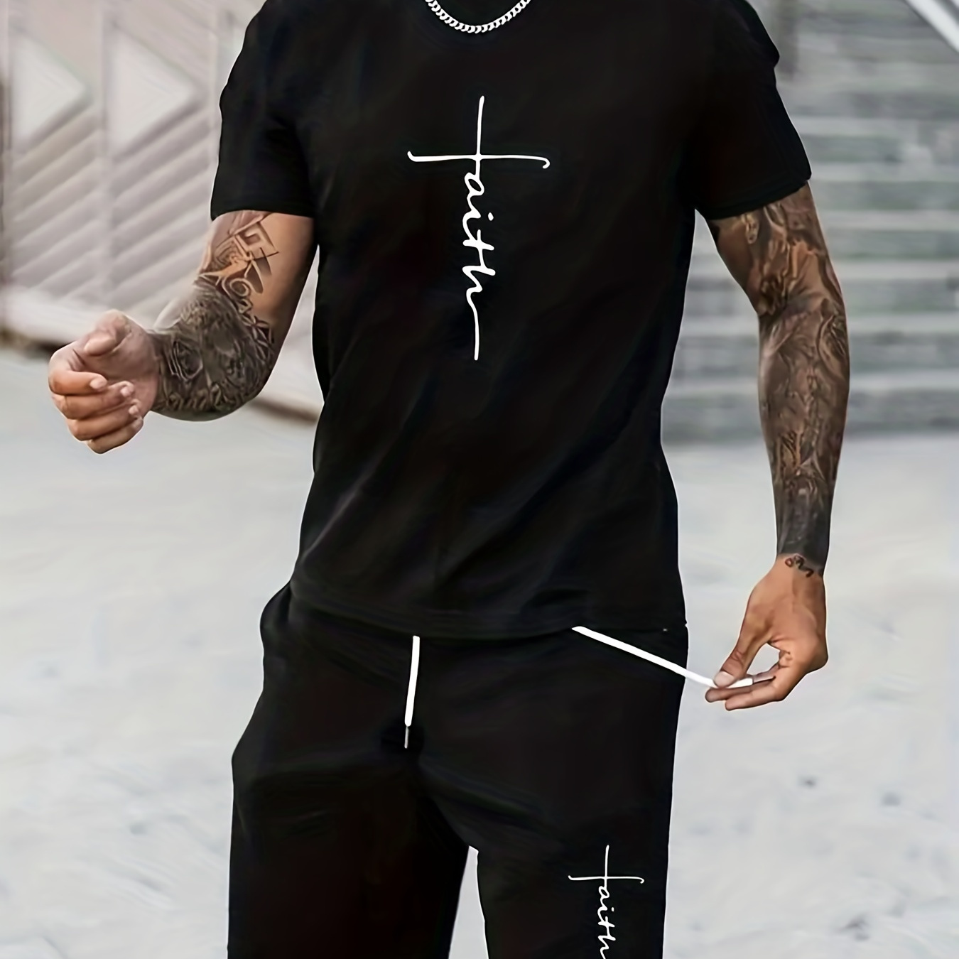 Men's Letter Print Short Sleeve Loungewear Set For Summer, Casual Novelty Crew Neck T-shirt & Shorts Pajamas Set Men's Two-piece Set Outfits Teen Summer Tracksuit Set
Men's Letter Print Short Sleeve Loungewear Set For Summer, Casual Novelty Crew Neck T-shirt & Shorts Pajamas Set Men's Two-piece Set Outfits Teen Summer Tracksuit Set