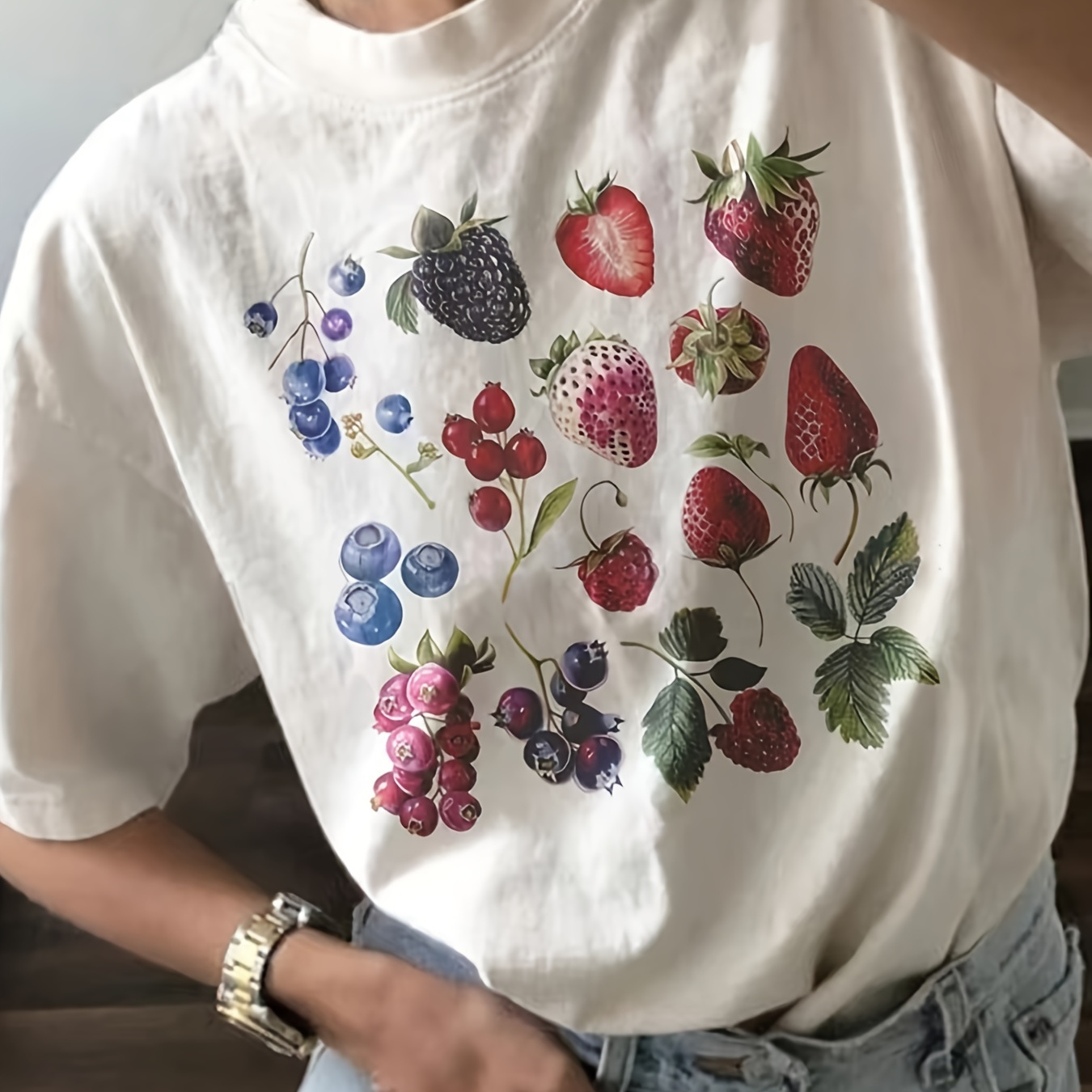 Women' T-shirt - Crew Neck, Polyester , Knit, Regular Fit, Short Sleeve Summer Top
Women' T-shirt - Crew Neck, Polyester , Knit, Regular Fit, Short Sleeve Summer Top