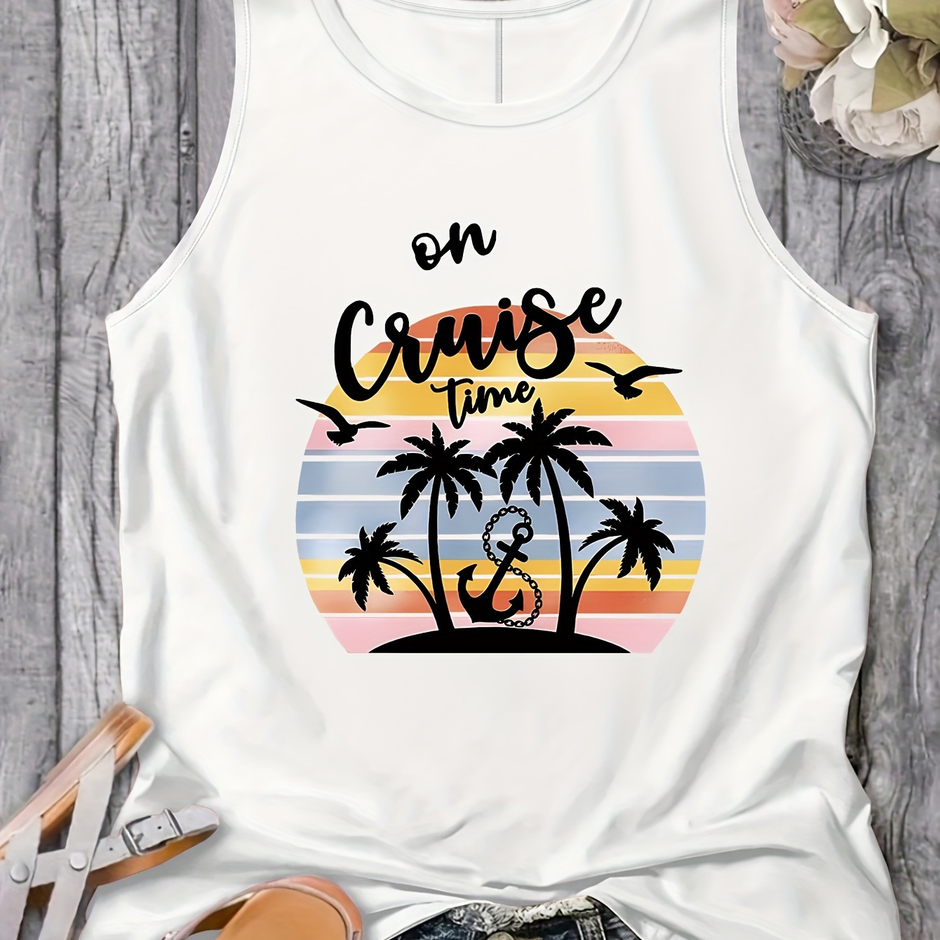 Women's Plus Size Tropical Print Top - Casual, Breathable Polyester, Round Neck, Semi- Sleeveless Shirt
Women's Plus Size Tropical Print Top - Casual, Breathable Polyester, Round Neck, Semi- Sleeveless Shirt