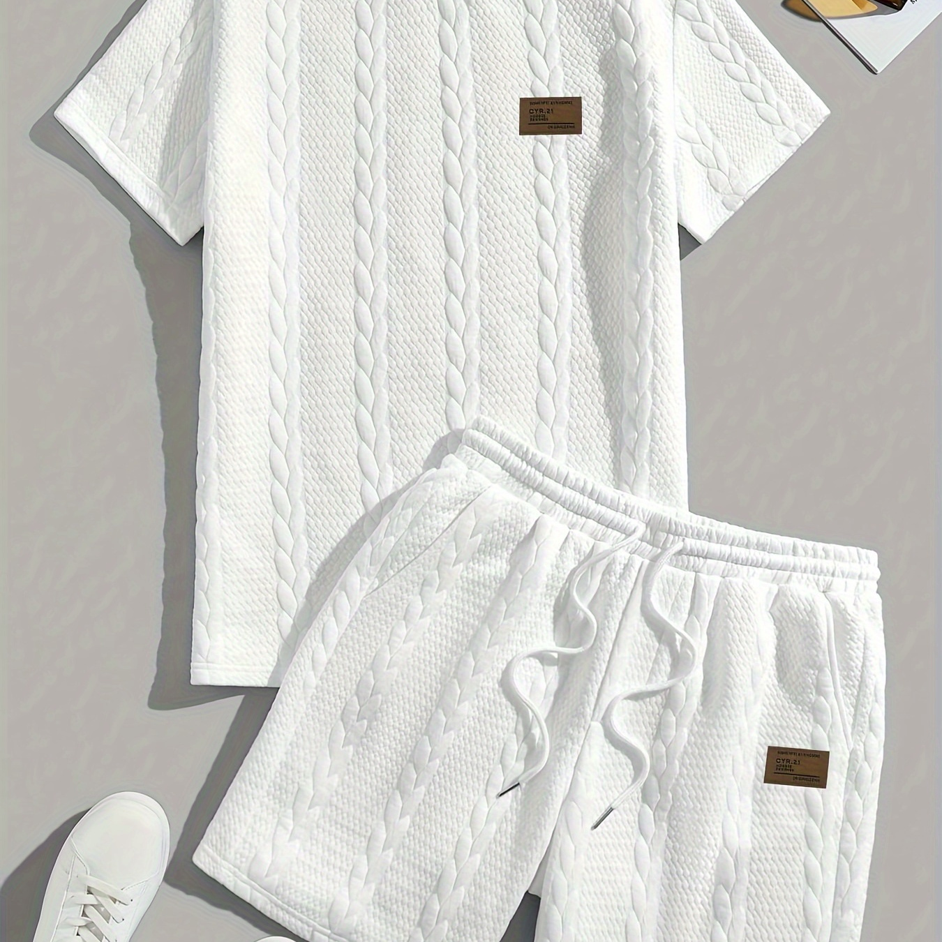 Men's Casual 2-piece Outfit, Solid Color Summer T-shirt & Shorts Set, Stylish Short Sleeve Top, Breathable Comfy Shorts
Men's Casual 2-piece Outfit, Solid Color Summer T-shirt & Shorts Set, Stylish Short Sleeve Top, Breathable Comfy Shorts