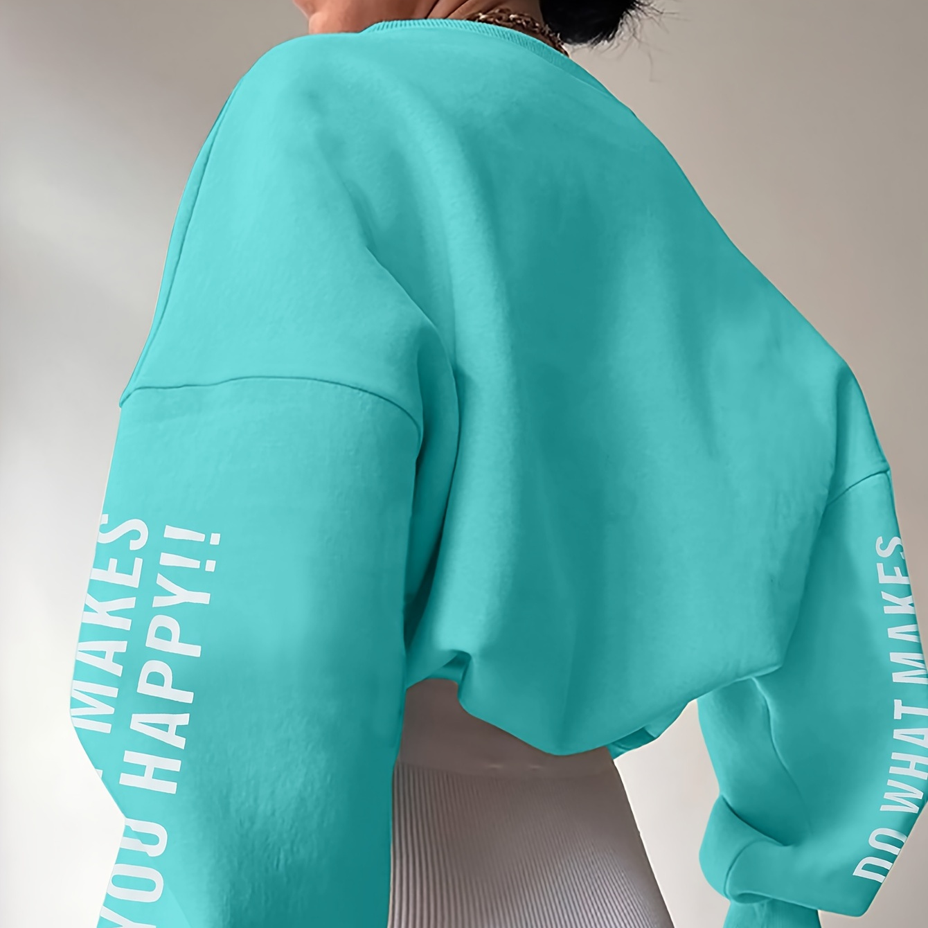 Letter Print Pullover Sweatshirt, Casual Drop Shoulder Long Sleeve Crew Neck Sweatshirt For Fall & Winter, Women's Clothing
Letter Print Pullover Sweatshirt, Casual Drop Shoulder Long Sleeve Crew Neck Sweatshirt For Fall & Winter, Women's Clothing