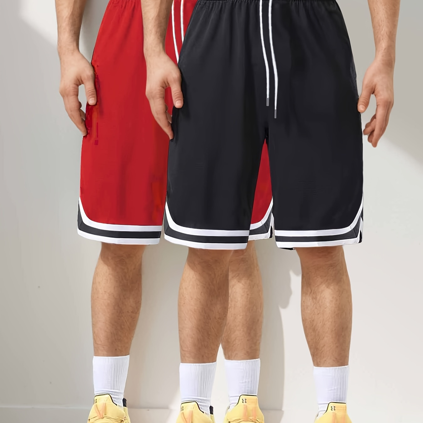 2pcs Set Plus Size Solid Shorts With Pockets - Stretchy Waist, Casual For Spring, Summer, And Fall - Polyester, No Printing, Woven Fabric
2pcs Set Plus Size Solid Shorts With Pockets - Stretchy Waist, Casual For Spring, Summer, And Fall - Polyester, No Printing, Woven Fabric