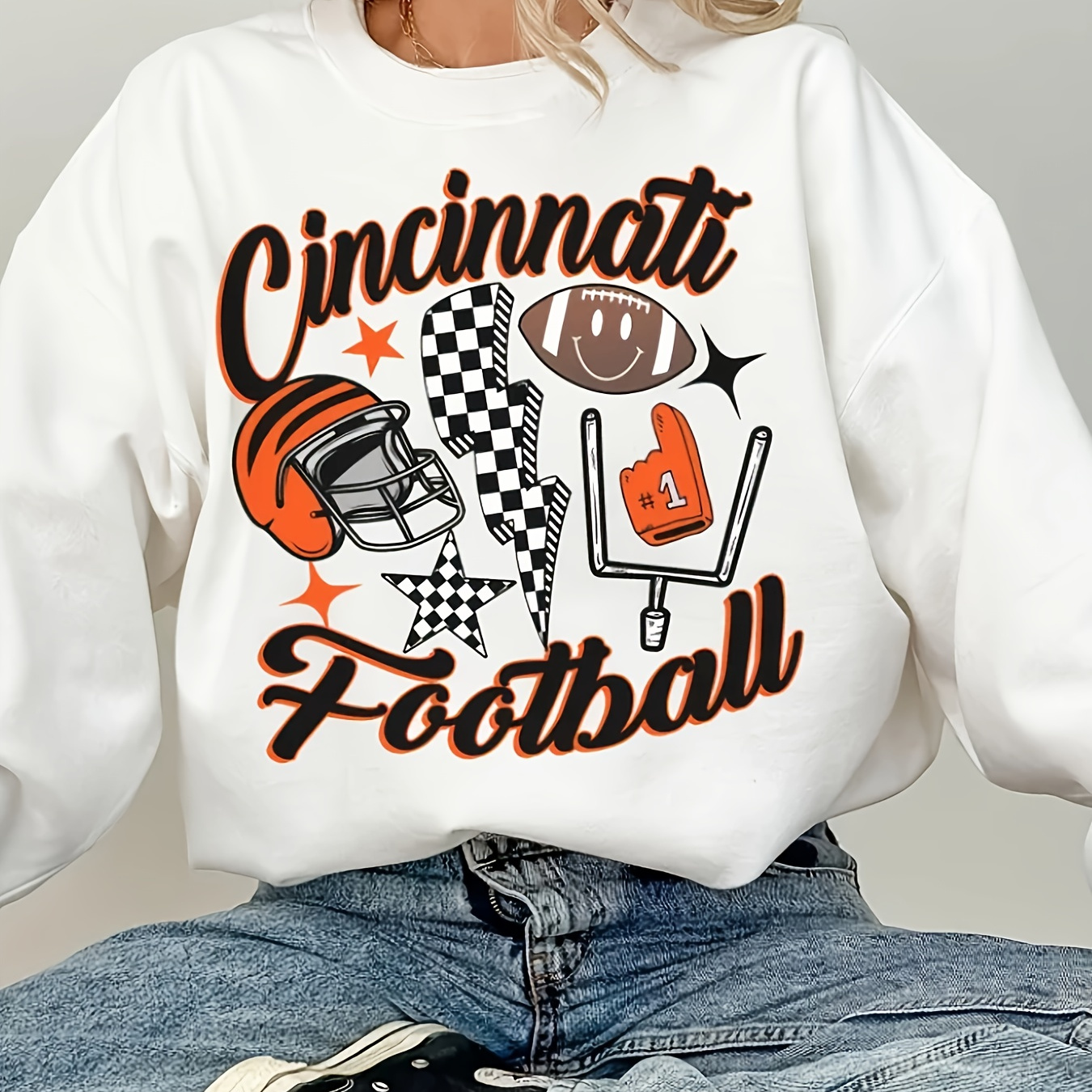 1pc Women's Sweatshirt Graphic , Polyester, Pattern, Regular Length, All- Top
1pc Women's Sweatshirt Graphic , Polyester, Pattern, Regular Length, All- Top