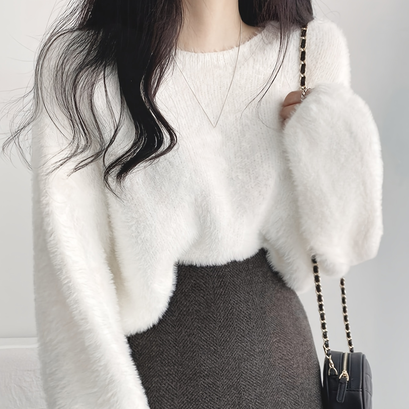Pull en à col rond, pull décontracté à manches longues pour et l'hiver, vêtements pour femmes
Pull en à col rond, pull décontracté à manches longues pour et l'hiver, vêtements pour femmes