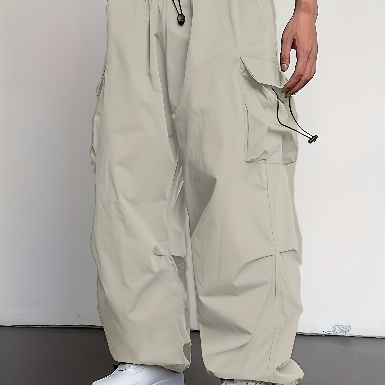 Men's Casual Loose Fit Drawstring Cargo Pants With Multi-pockets, Men' Pants For Sports &
Men's Casual Loose Fit Drawstring Cargo Pants With Multi-pockets, Men' Pants For Sports &