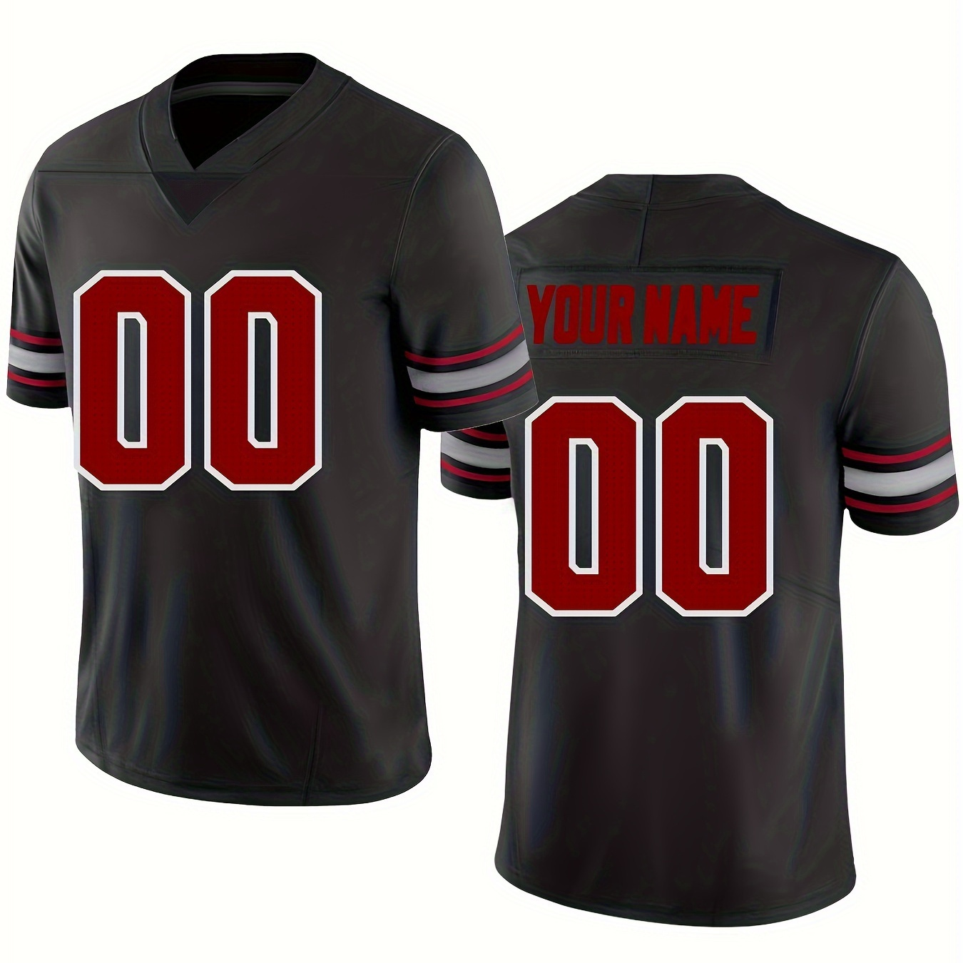 Customized Name And Number Embroidery, Men's Breathable Short Sleeve V-neck Football Jersey, Stylish Sports Shirt For Team Training
Customized Name And Number Embroidery, Men's Breathable Short Sleeve V-neck Football Jersey, Stylish Sports Shirt For Team Training
