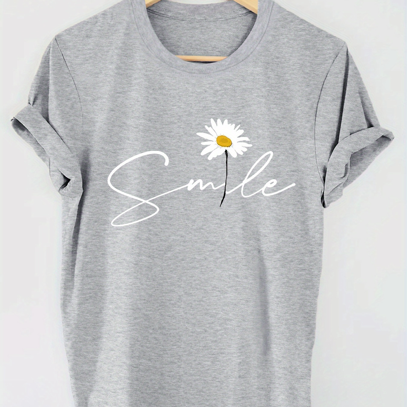 Flowers Print Crew Neck T-shirt, Short Sleeve Casual Top For Summer & Spring, Women's Clothing
Flowers Print Crew Neck T-shirt, Short Sleeve Casual Top For Summer & Spring, Women's Clothing